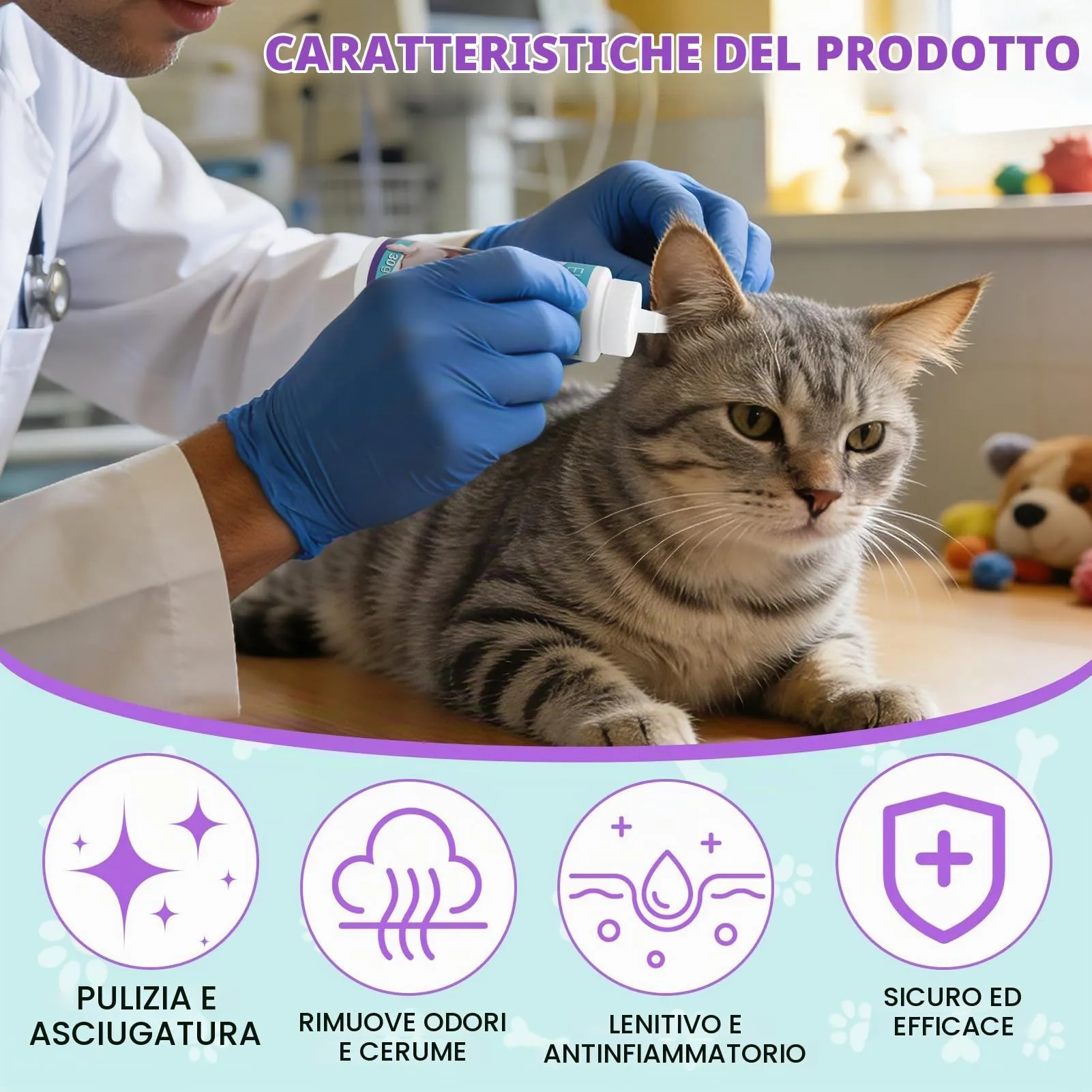exatta Pulizia Orecchie Cane,Polvere per Pulizia Orecchie Cani - immagine 3