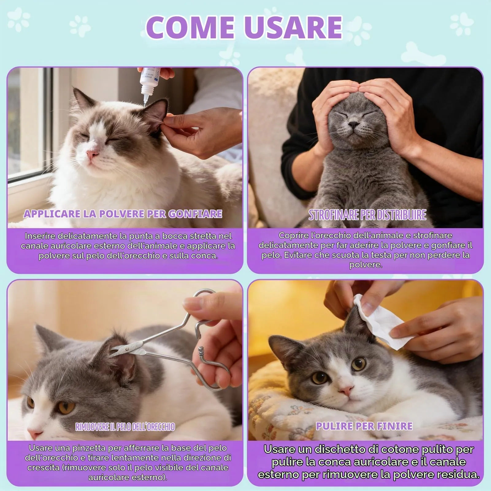 exatta Pulizia Orecchie Cane,Polvere per Pulizia Orecchie Cani - immagine 6