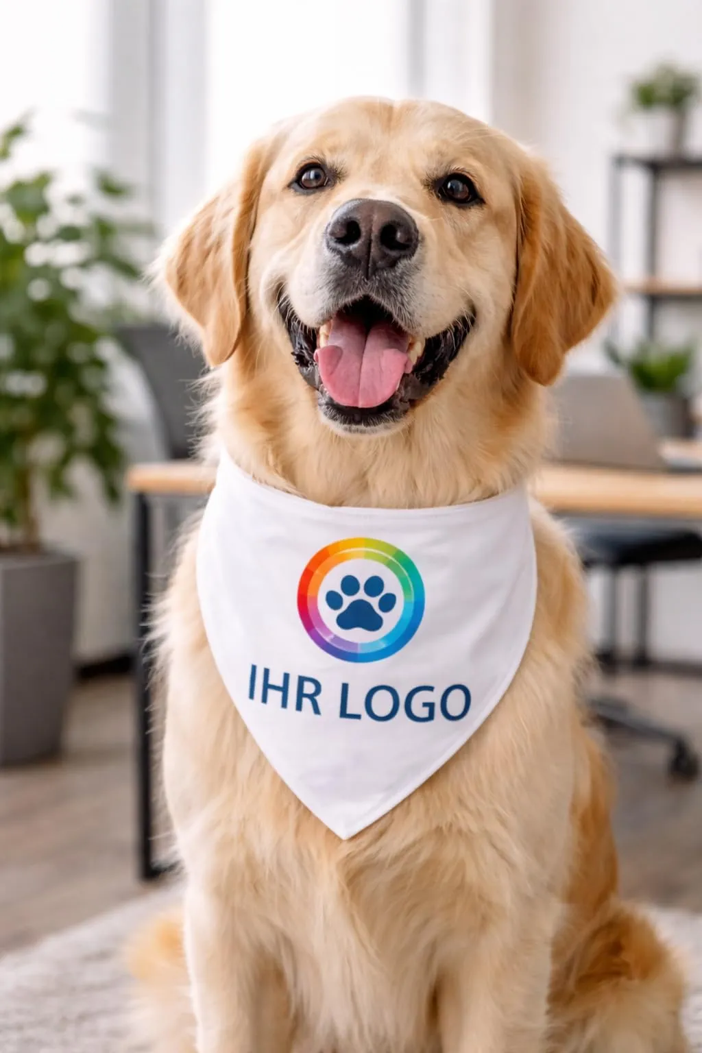 Bandana Personalizzata per Cane con Nome – Foulard per Cani Personalizzabile con Testo e Simbolo – Lavabile – Prodotto e Personalizzato in Europa (Logo/foto personalizzato, L) - immagine 1