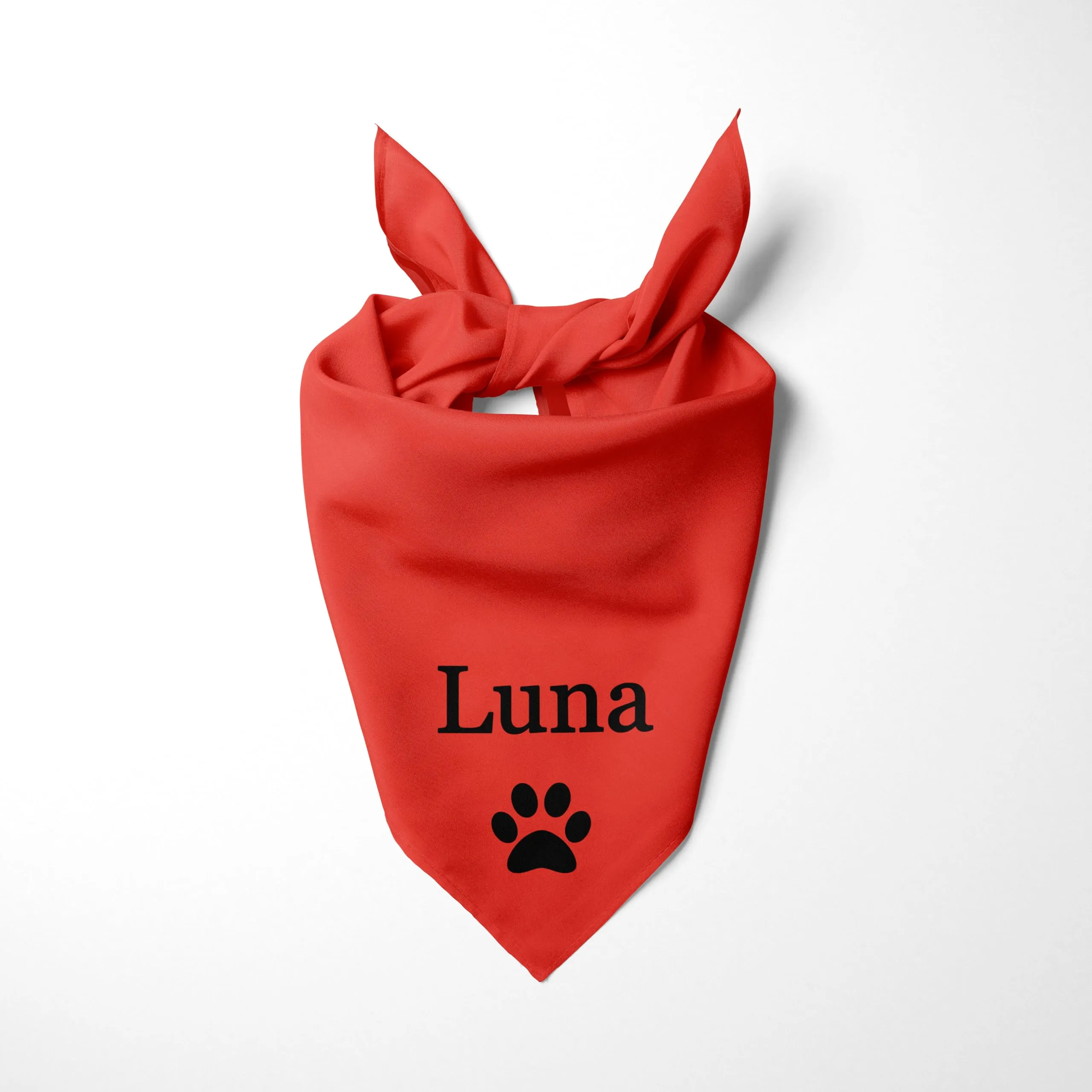 Bandana Personalizzata per Cane con Nome – Foulard per Cani Personalizzabile con Testo e Simbolo – Lavabile – Prodotto e Personalizzato in Europa (Tinta unita, XL) - immagine 2