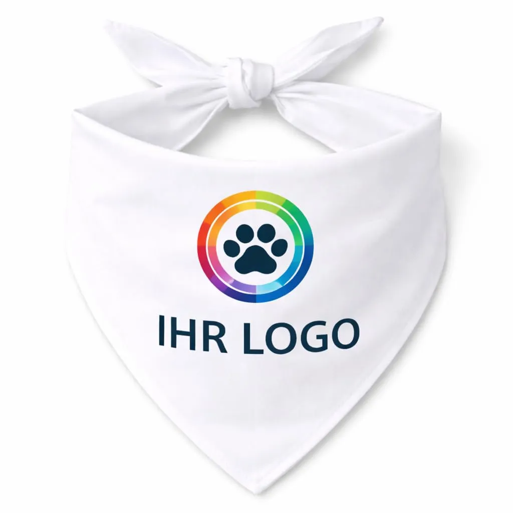 Bandana Personalizzata per Cane con Nome – Foulard per Cani Personalizzabile con Testo e Simbolo – Lavabile – Prodotto e Personalizzato in Europa (Logo/foto personalizzato, M) - immagine 2