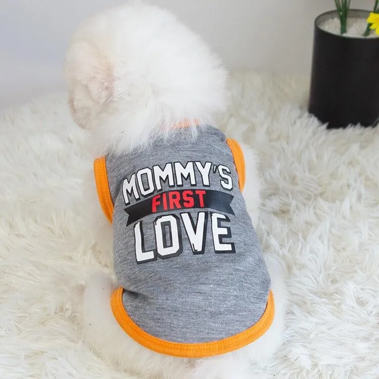 Izefia 4 Pezzi Magliette per Cani 4pz Traspirante Amore Mamma PapÀ Ragazzo Ragazza Canotta Estiva Fresca Maglietta per Piccolo Cane Cucciolo Gatto Medio - immagine 5