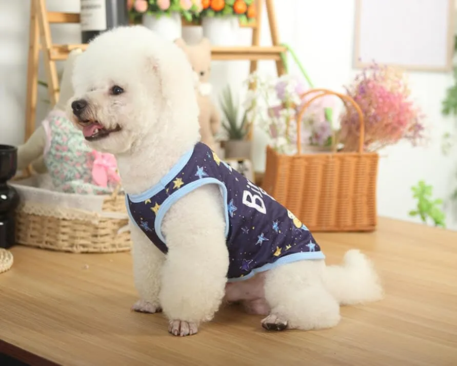 Izefia Magliette per Cani Vestiti Traspiranti Principessa Compleanno Ragazzo Ragazza Canotta Estiva Fresca Maglietta per Piccolo Cane Cucciolo Gatto Medio - immagine 3