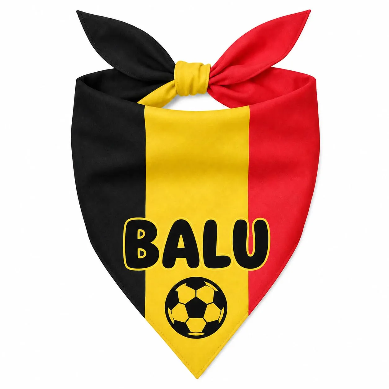 Bandana Personalizzata per Cane con Nome – Foulard per Cani Personalizzabile con Testo e Simbolo – Lavabile – Prodotto e Personalizzato in Europa (Belgio, M) - immagine 1