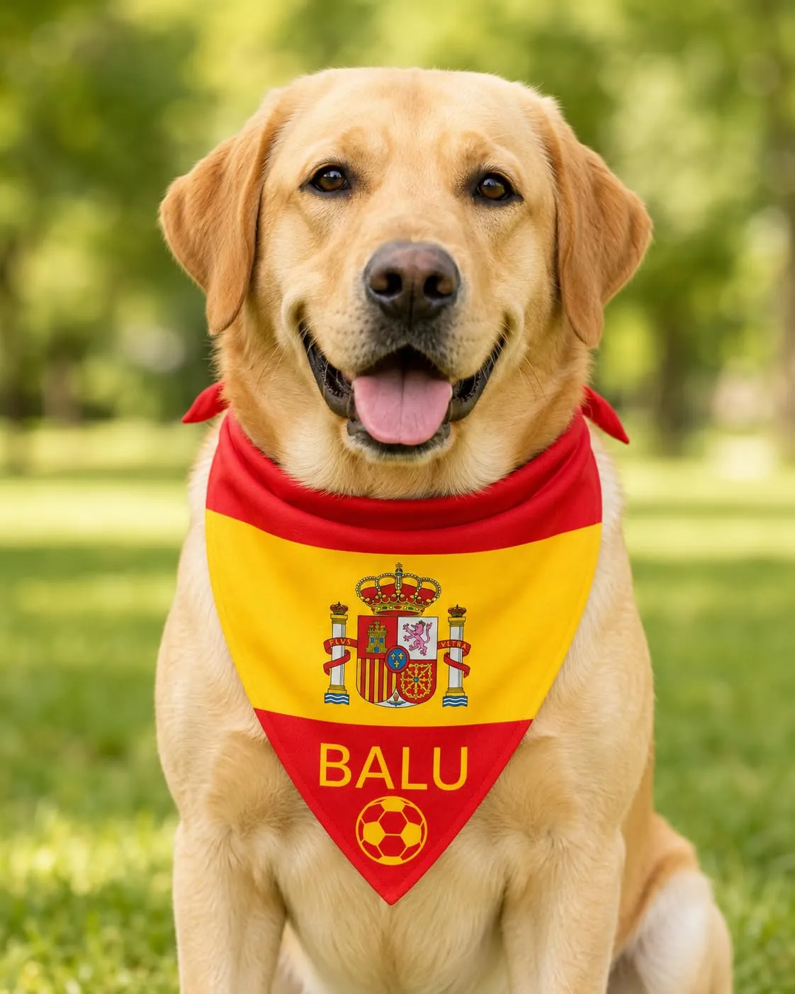 Bandana Personalizzata per Cane con Nome – Foulard per Cani Personalizzabile con Testo e Simbolo – Lavabile – Prodotto e Personalizzato in Europa (Spagna, M) - immagine 2