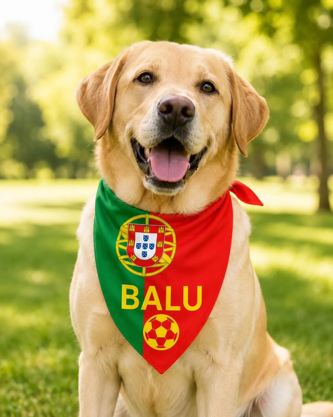 Bandana Personalizzata per Cane con Nome – Foulard per Cani Personalizzabile con Testo e Simbolo – Lavabile – Prodotto e Personalizzato in Europa (Portogallo, L) - immagine 2