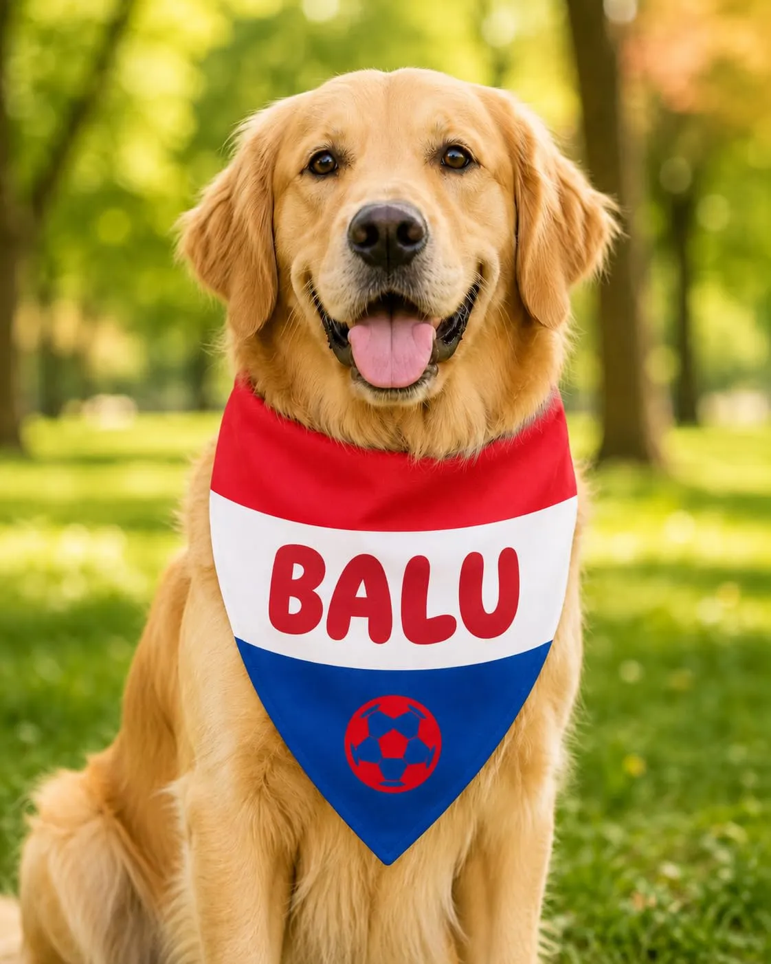 Bandana Personalizzata per Cane con Nome – Foulard per Cani Personalizzabile con Testo e Simbolo – Lavabile – Prodotto e Personalizzato in Europa (Paesi Bassi, L) - immagine 2