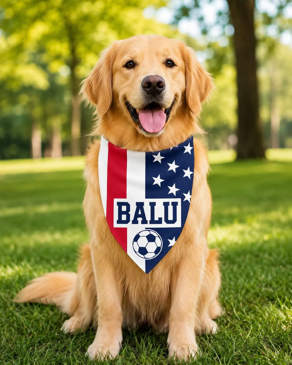 Bandana Personalizzata per Cane con Nome – Foulard per Cani Personalizzabile con Testo e Simbolo – Lavabile – Prodotto e Personalizzato in Europa (Stati Uniti, XL) - immagine 2