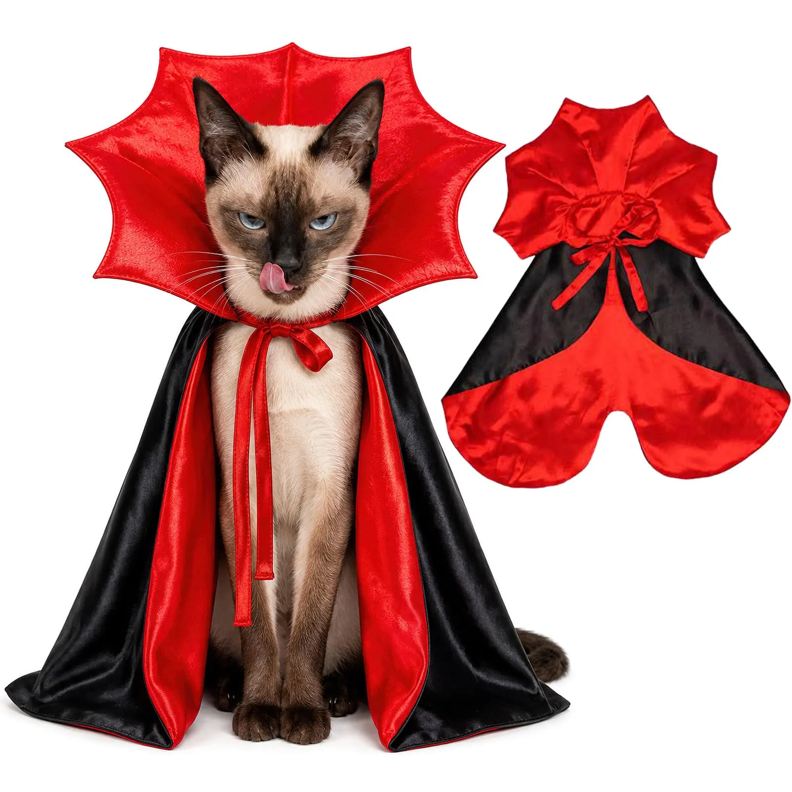 Shyllin Costumi di Halloween per Cane Gatto, Mantello Vampiro per Animale - immagine 1