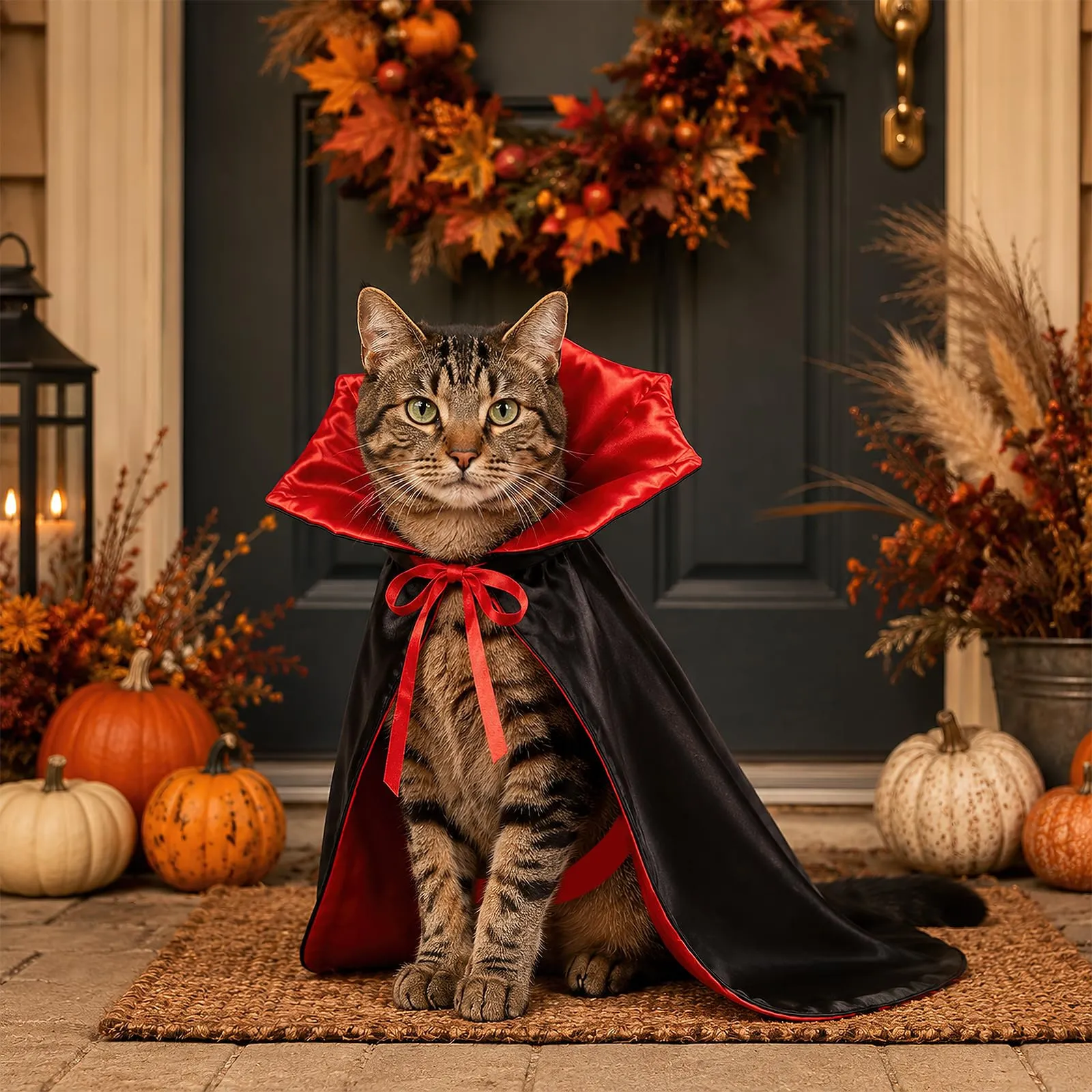 Shyllin Costumi di Halloween per Cane Gatto, Mantello Vampiro per Animale - immagine 4
