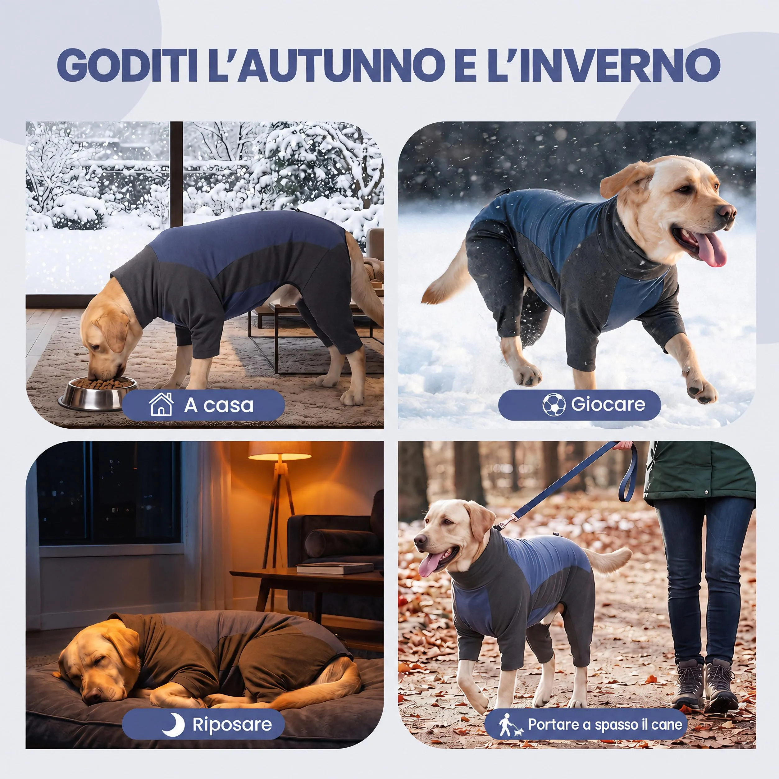 Cappotto Cane Invernale Cappottino per Cani Maglione Giacca Caldo - immagine 6