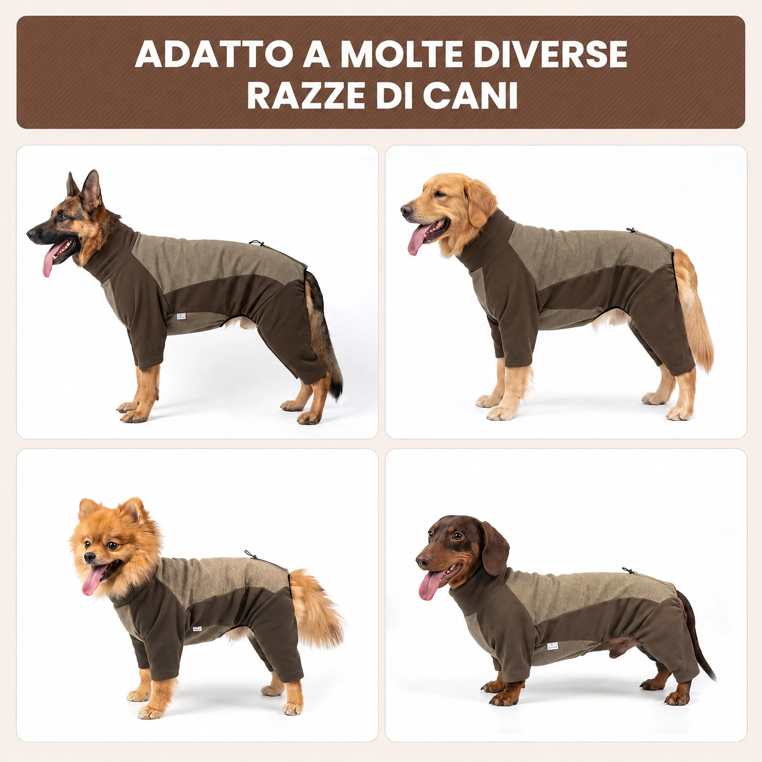 Cappotto Cane Invernale Cappottino per Cani Maglione Giacca Caldo - immagine 7