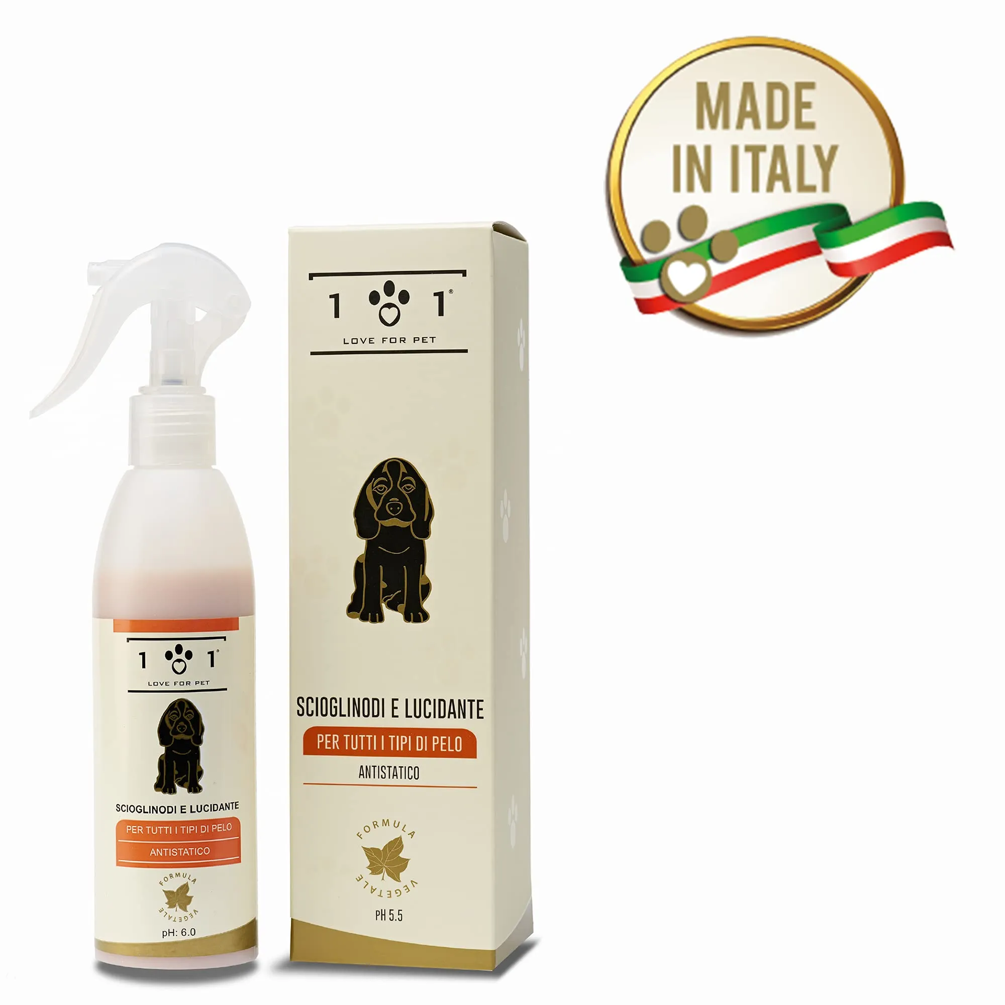 Linea 101, Spray Sciogli Nodi Pelo Cane Naturale per Tutti i Tipi di Pelo con Oli Vegetali, Mantello Morbido, Brillante e Sano, Districante Pelo Cane, 250ml, Made in Italy - immagine 2
