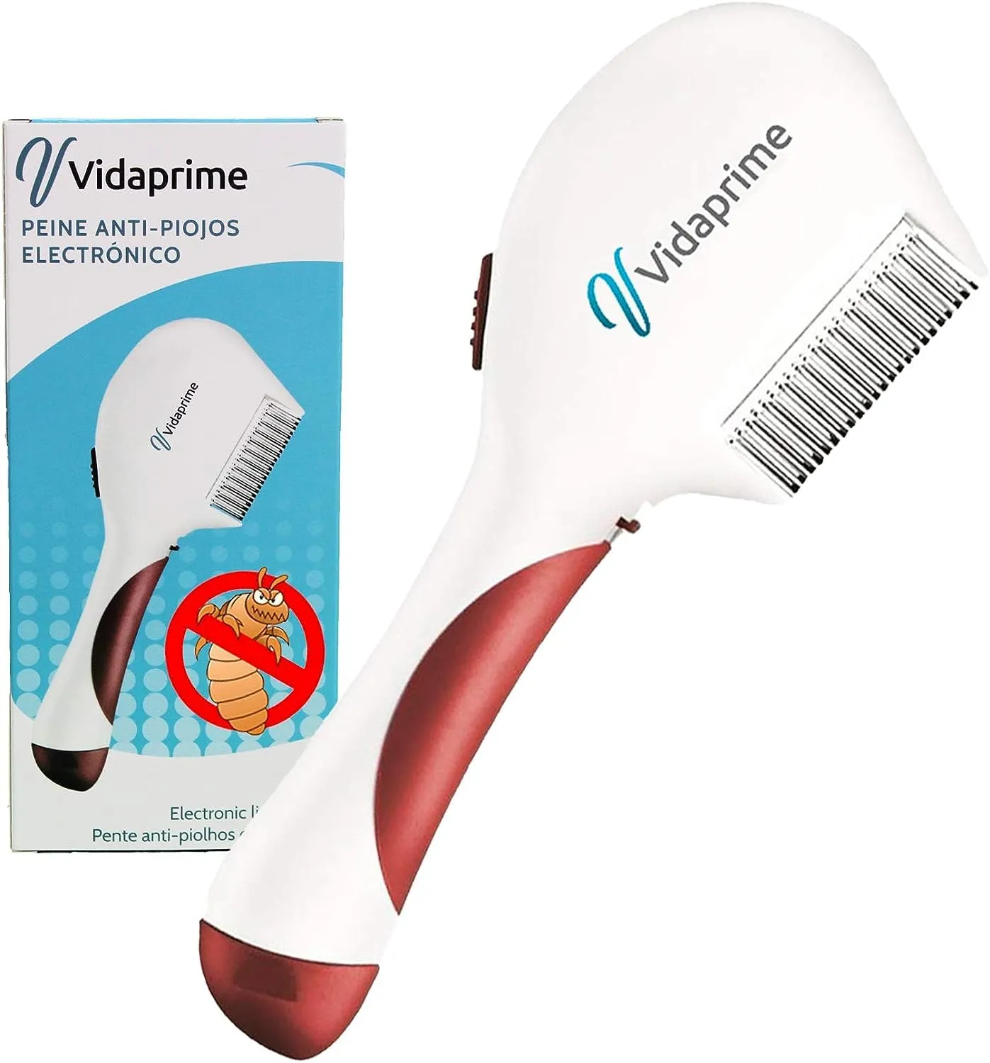 Vidaprime - Pettine elettrico antipidocchi e lendini, efficace, cura ottimale dei capelli, professionale - immagine 1