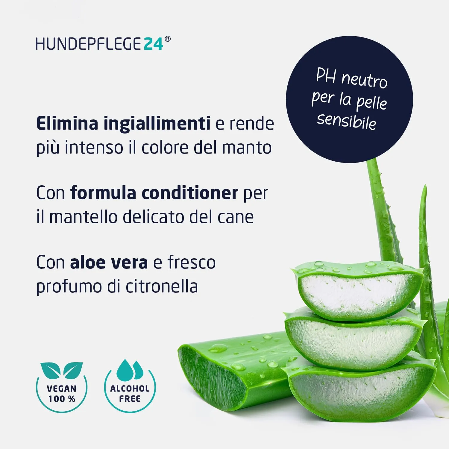 HUNDEPFLEGE24 Shampoo per cani dal pelo bianco - Schiarente & Trattante - Formula anti giallo per un bianco intenso e un mantello ben curato e lucente - 500ml - immagine 3