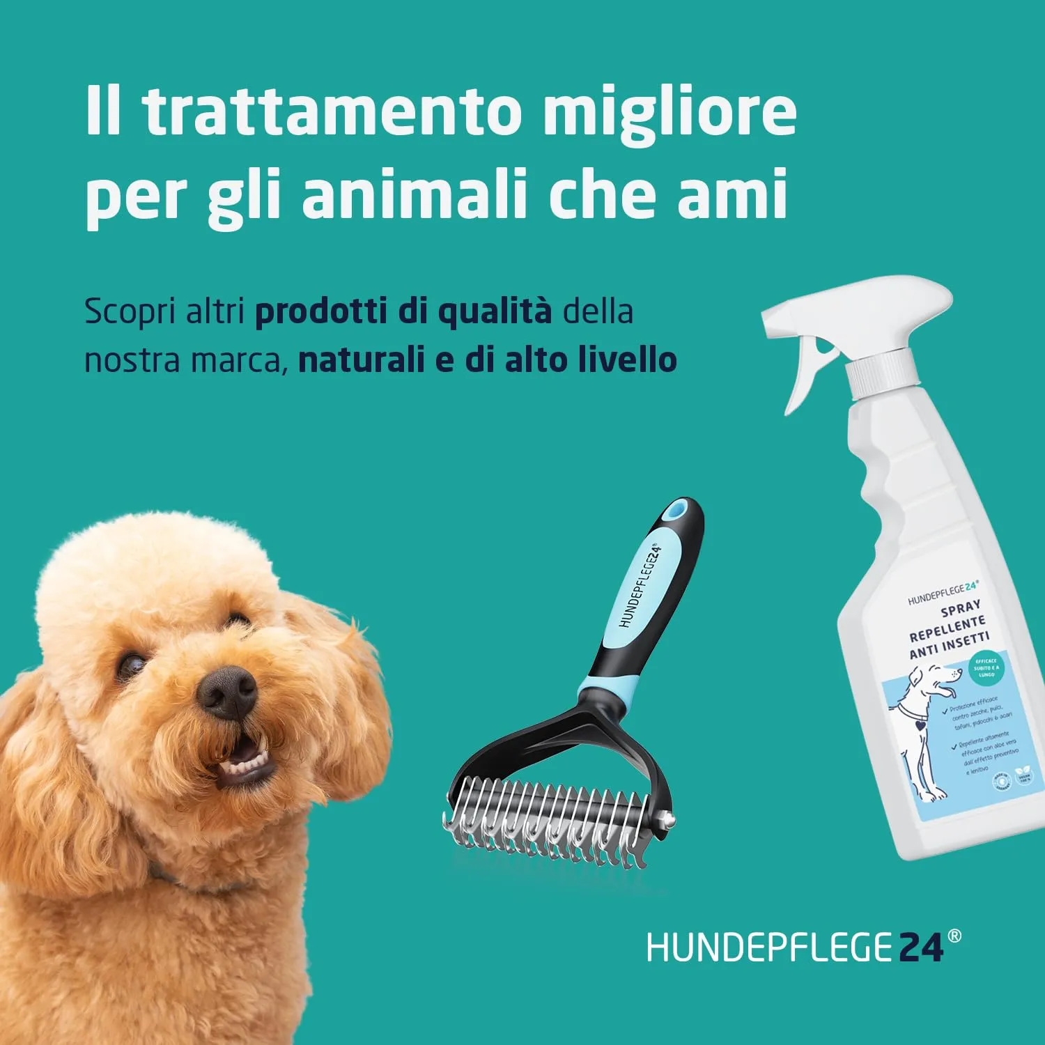 HUNDEPFLEGE24 Shampoo per cani dal pelo bianco - Schiarente & Trattante - Formula anti giallo per un bianco intenso e un mantello ben curato e lucente - 500ml - immagine 6