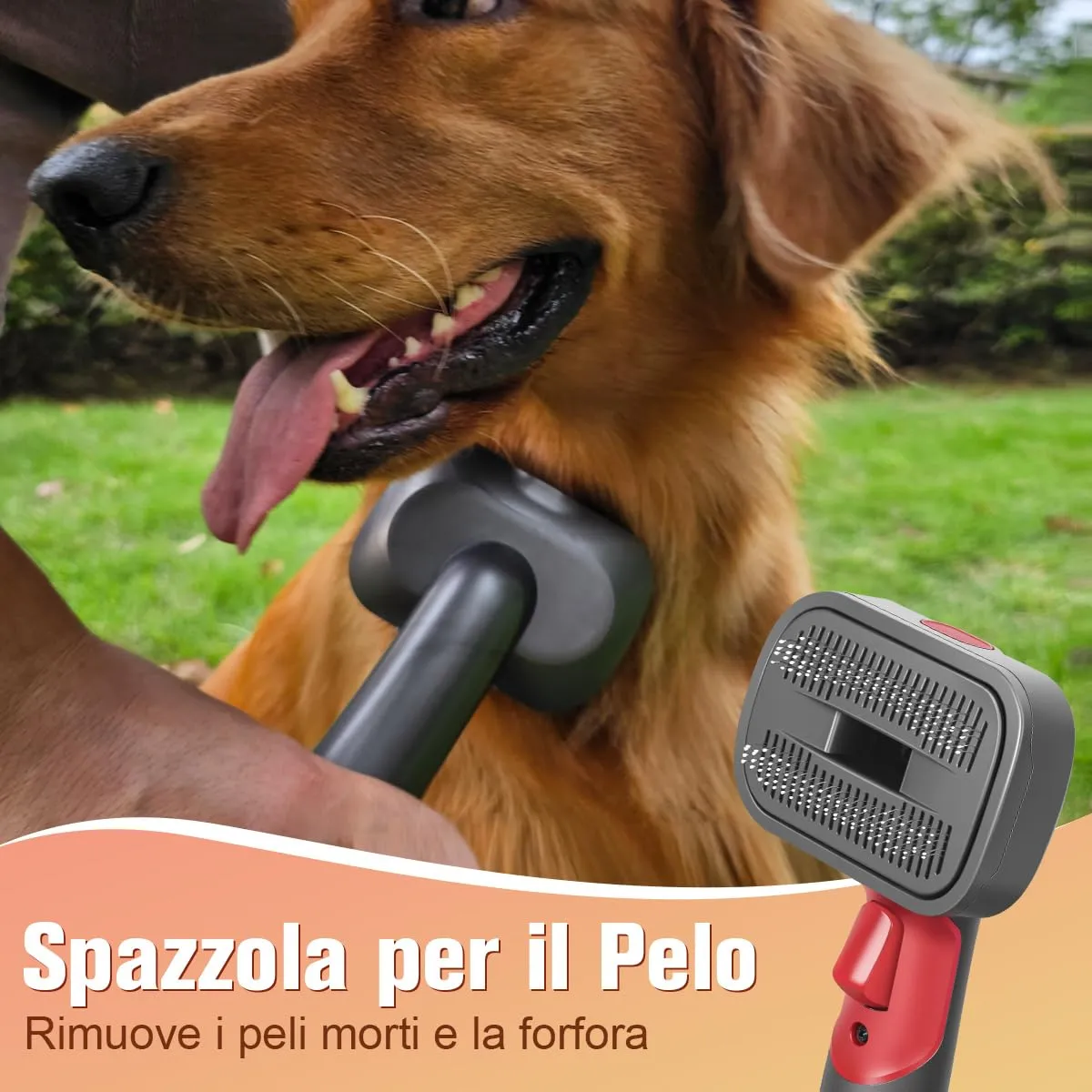 MOPEI 2-in-1 Spazzola di Aspirazione per Gatti e Cani Compatibile con Dyson Gen5 V15 V12 V11 V10 V8 V7, Ideale per Rimuovere Peli Sciolti, Forfora, Sottopelo e Grovigli - immagine 4