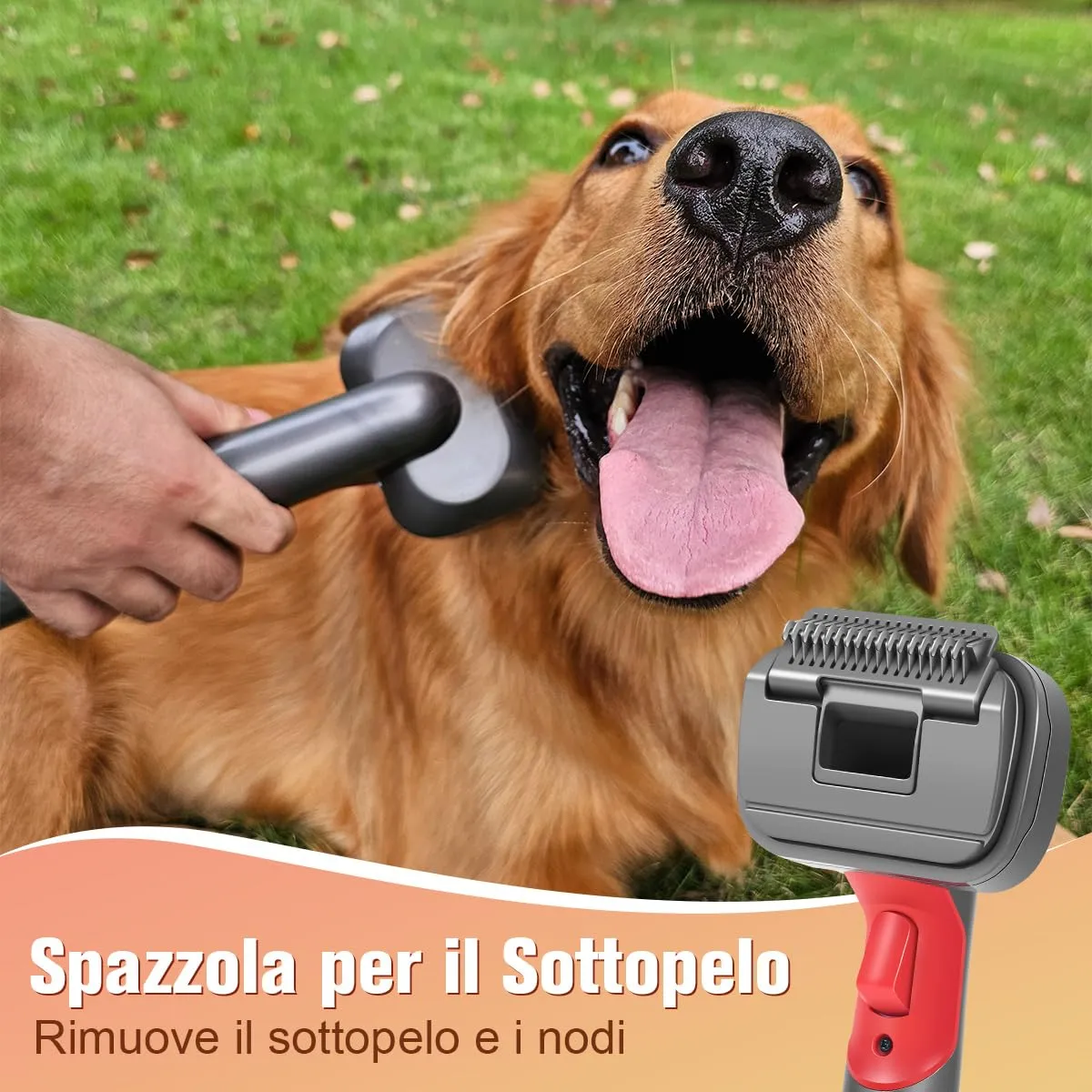 MOPEI 2-in-1 Spazzola di Aspirazione per Gatti e Cani Compatibile con Dyson Gen5 V15 V12 V11 V10 V8 V7, Ideale per Rimuovere Peli Sciolti, Forfora, Sottopelo e Grovigli - immagine 5