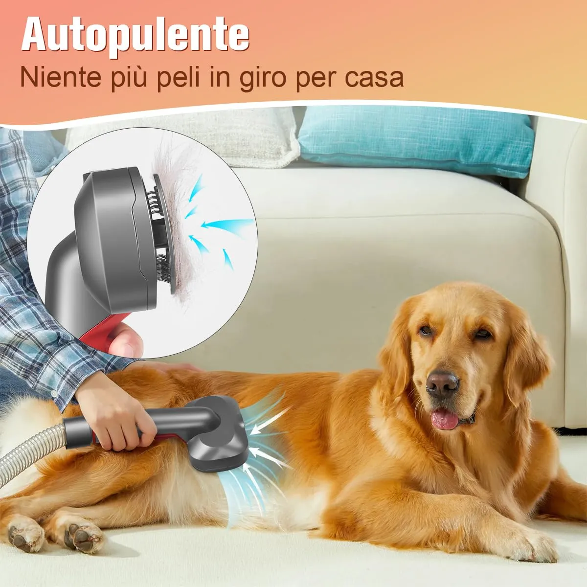 MOPEI 2-in-1 Spazzola di Aspirazione per Gatti e Cani Compatibile con Dyson Gen5 V15 V12 V11 V10 V8 V7, Ideale per Rimuovere Peli Sciolti, Forfora, Sottopelo e Grovigli - immagine 6