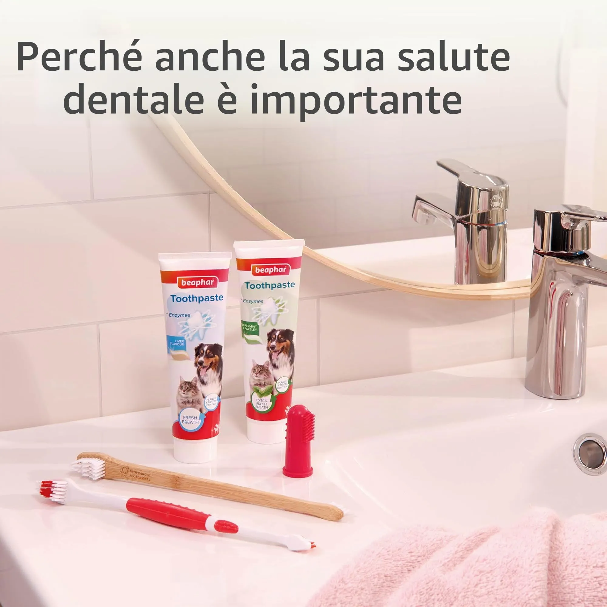 Beaphar - Spazzola ecologica in bambù - Pulizia profonda - per cani e gatti - immagine 7