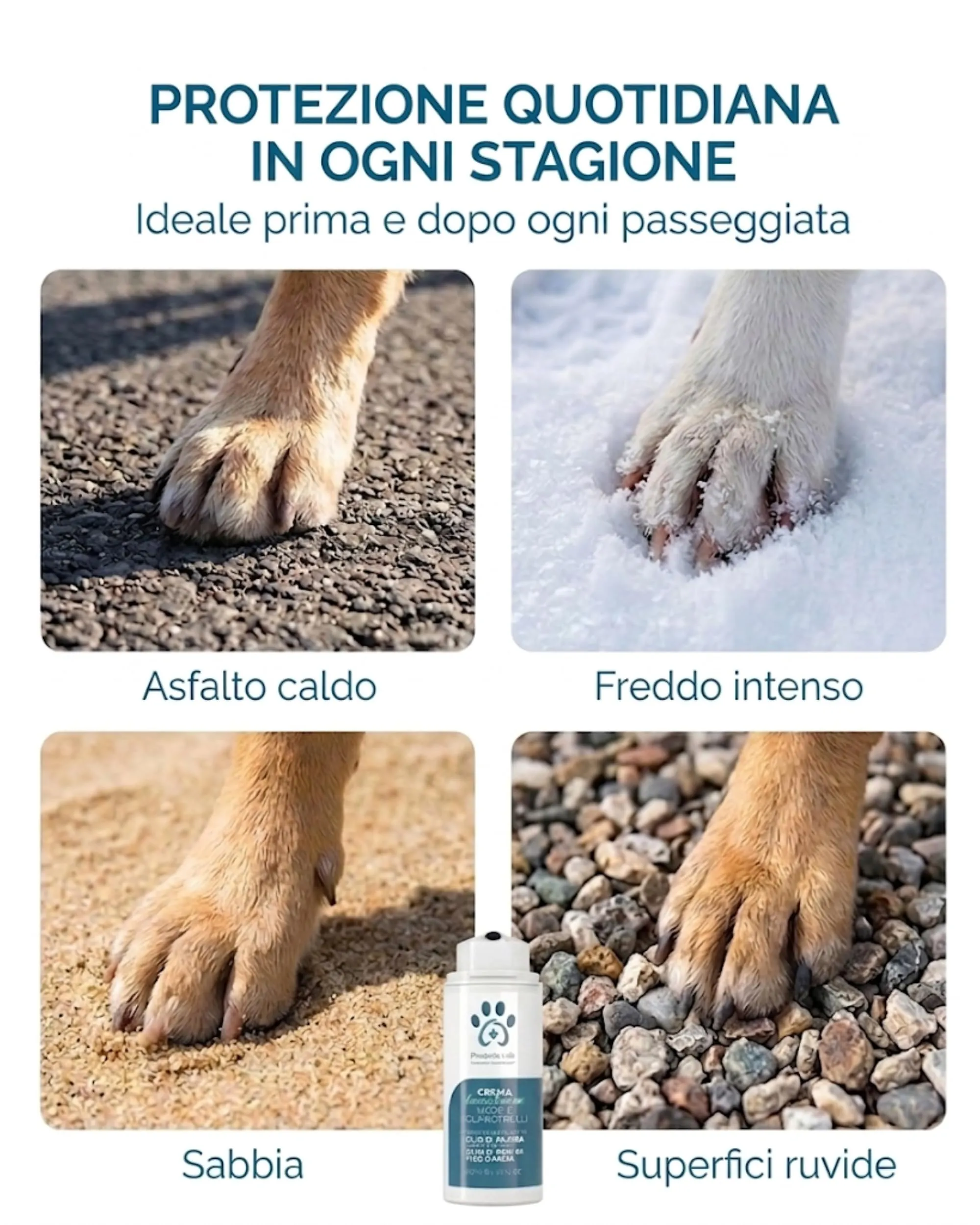 Propets Lab Crema Polpastrelli Cane 100 Ml, Balsamo Zampe e Naso Cane, Idratante, Protettiva e Lenitiva per Uso Quotidiano con Burro di Karitè e Olio di Fico d'India Ideale in Estate ed Inverno - immagine 4