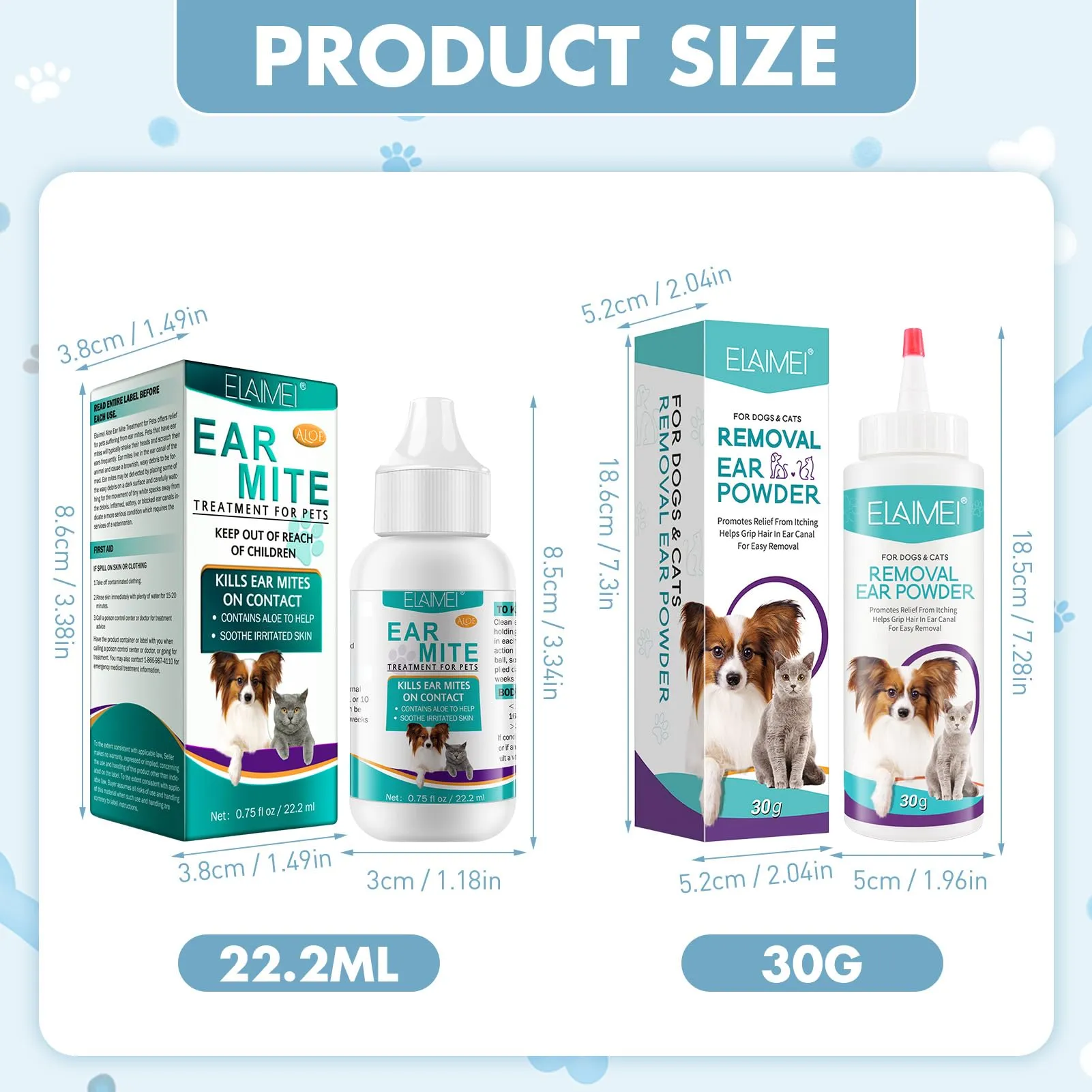 exatta Cura Dell'Orecchio per Cani,Rimuove Efficacemente Il Cerume - immagine 2