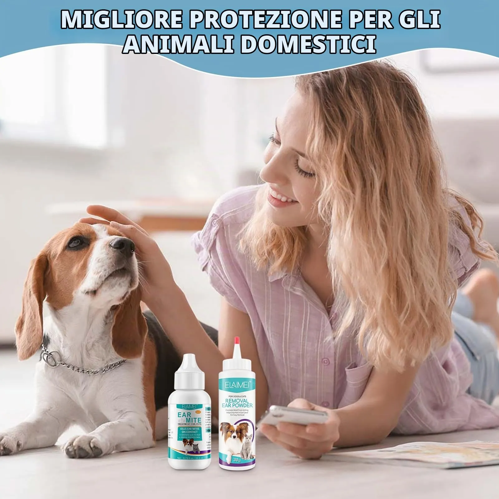 exatta Cura Dell'Orecchio per Cani,Rimuove Efficacemente Il Cerume - immagine 6