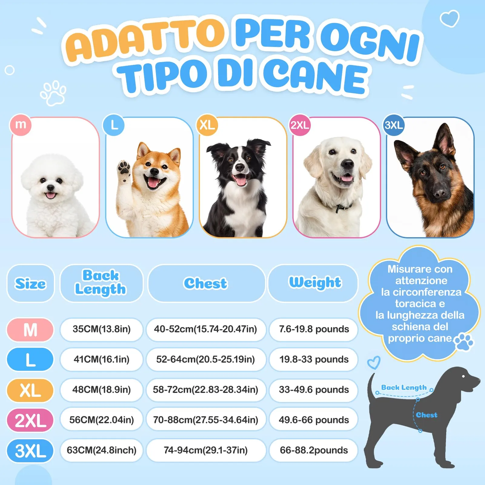 MELLIEX Body Post Operatorio Cane, Traspirante Tuta Chirurgica Righe Cani - immagine 6
