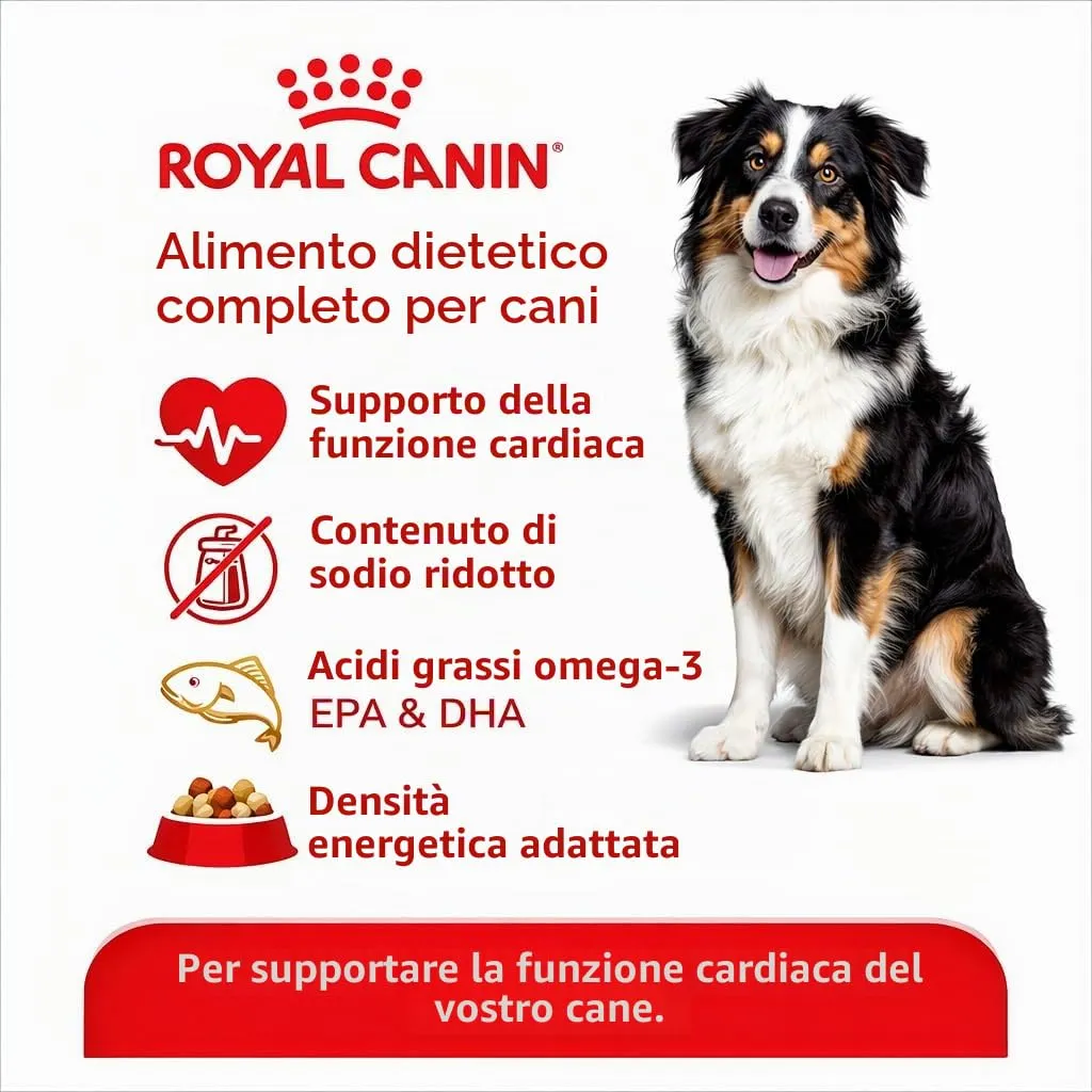 Royal Canin Veterinary Cardiac | 2kg | Alimento dietetico completo per cani | Per il supporto della funzione cardiaca - immagine 3