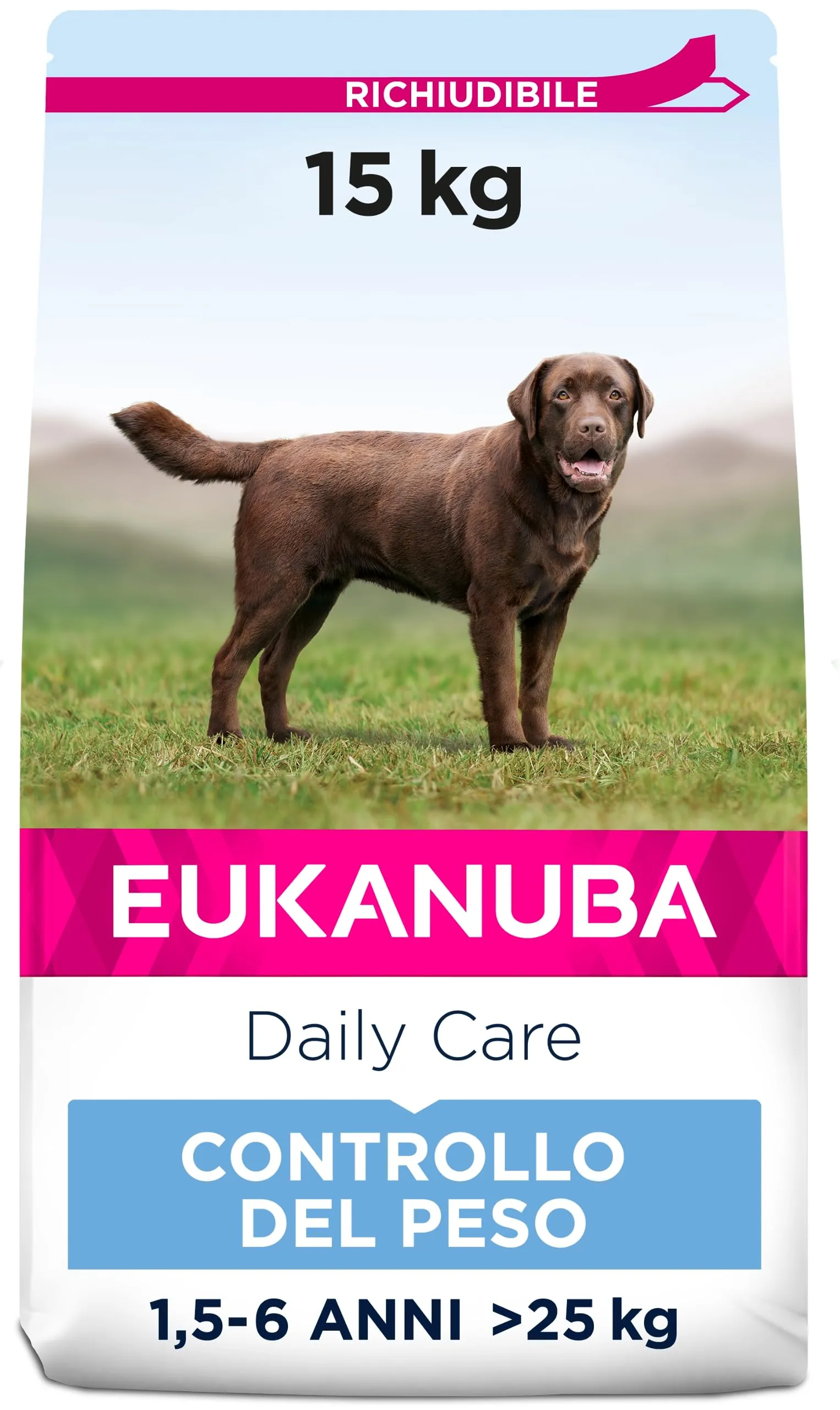 Eukanuba Daily Care Weight Control per cani di taglia grande - Cibo secco a basso contenuto di grassi per il mantenimento del peso o per diete in caso di sovrappeso, 15 kg - immagine 1