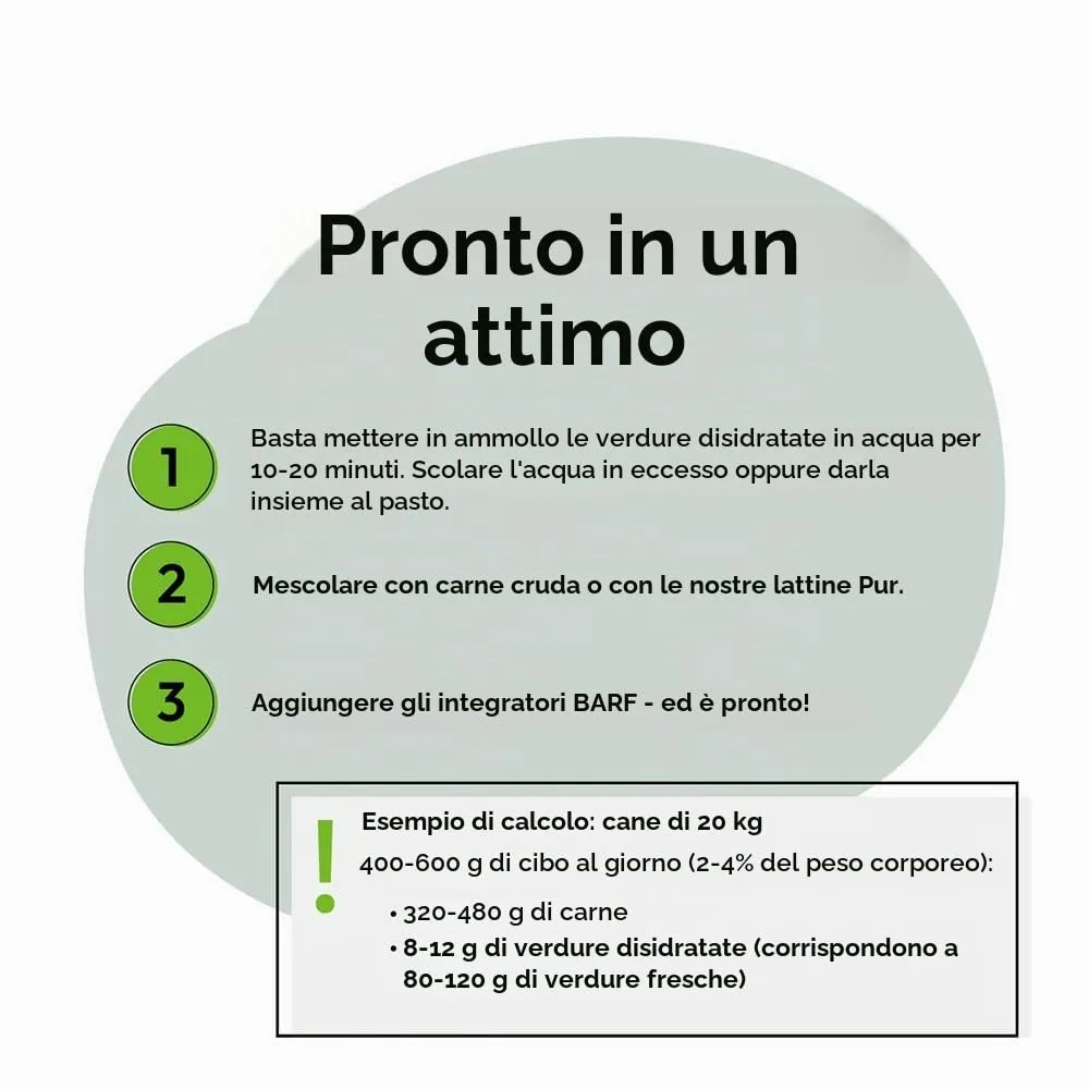 GRAU - l'originale - Verdure disidratate per BARFing - per cani - Mix di verdure n. 3 (1 x 1,2 kg) - immagine 7