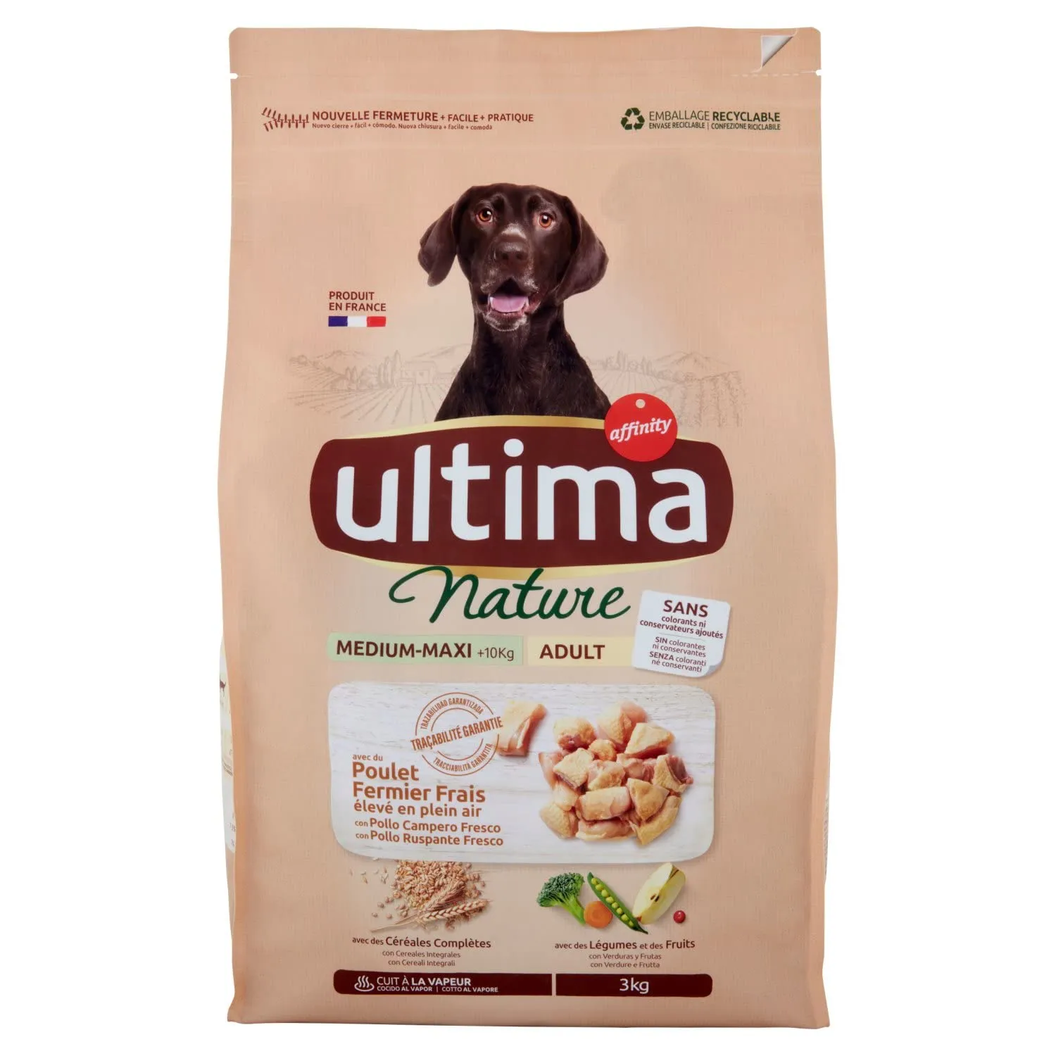 Ultima Nature Cibo per Cani Medium Maxi Adulti con Pollo, 3000g - immagine 1