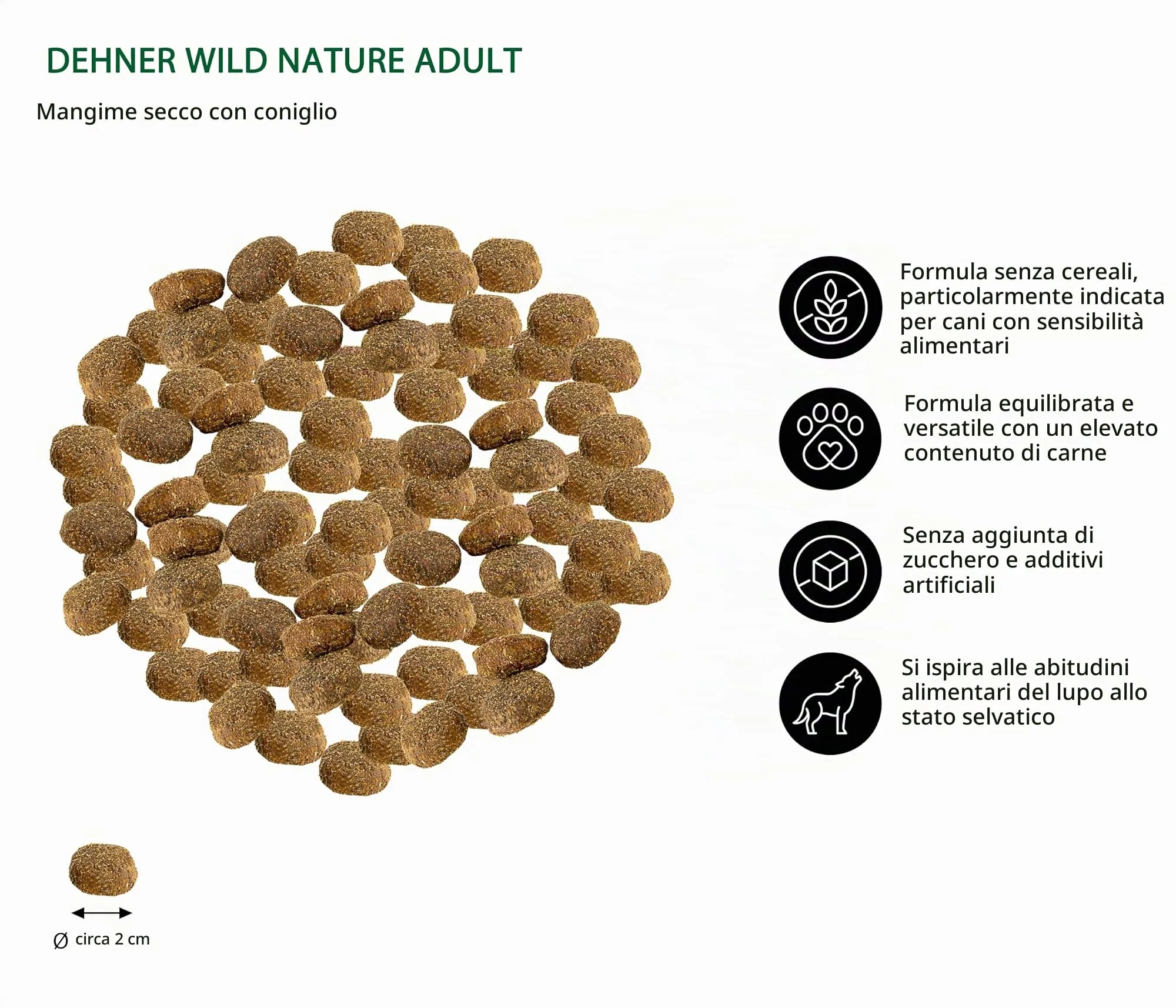 Dehner Wild Nature Heidetal, cibo secco senza cereali, senza zucchero, per cani adulti, conigli, 4 kg - immagine 9
