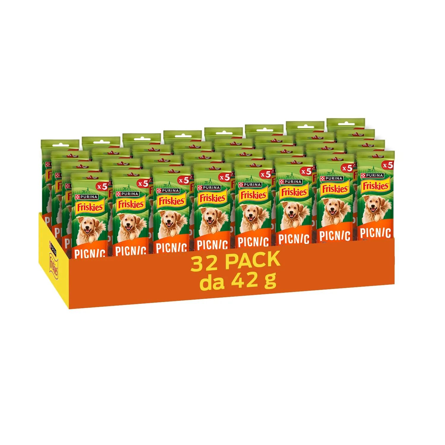 PURINA FRISKIES Picnic Snack per Cani Adulti con Manzo Stick 32 Confezioni da 42g - immagine 1