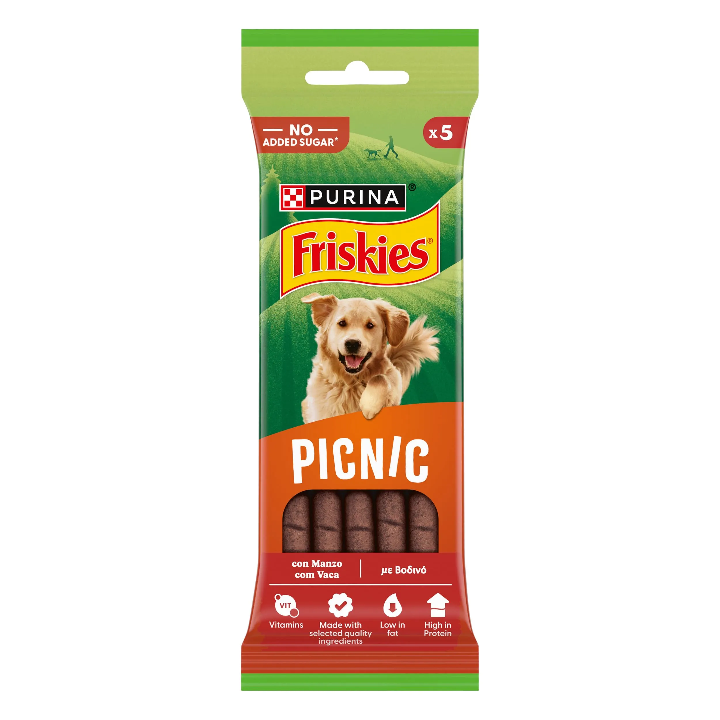 PURINA FRISKIES Picnic Snack per Cani Adulti con Manzo Stick 32 Confezioni da 42g - immagine 3