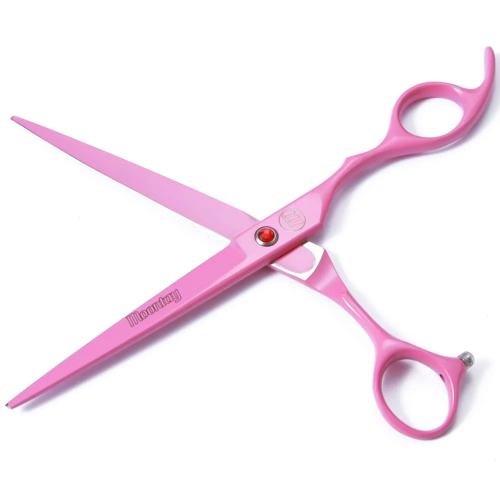 Set di forbici professionali per cani, forbici curve da 17,8 cm e 20,3 cm e forbici per sfoltire con pettine per toelettatura - immagine 6