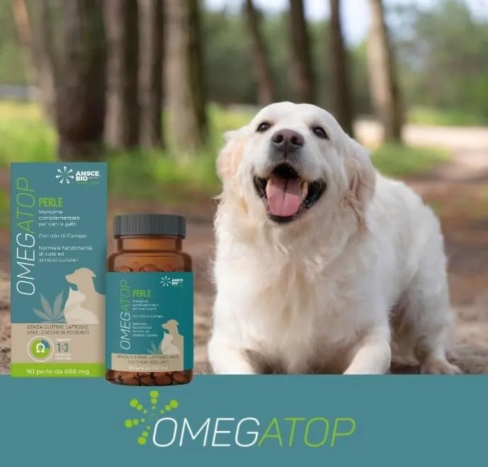 OMEGATOP Mangime Complementare Cani Omega 3-6 per Prurito e Allergie 90 pz - immagine 2