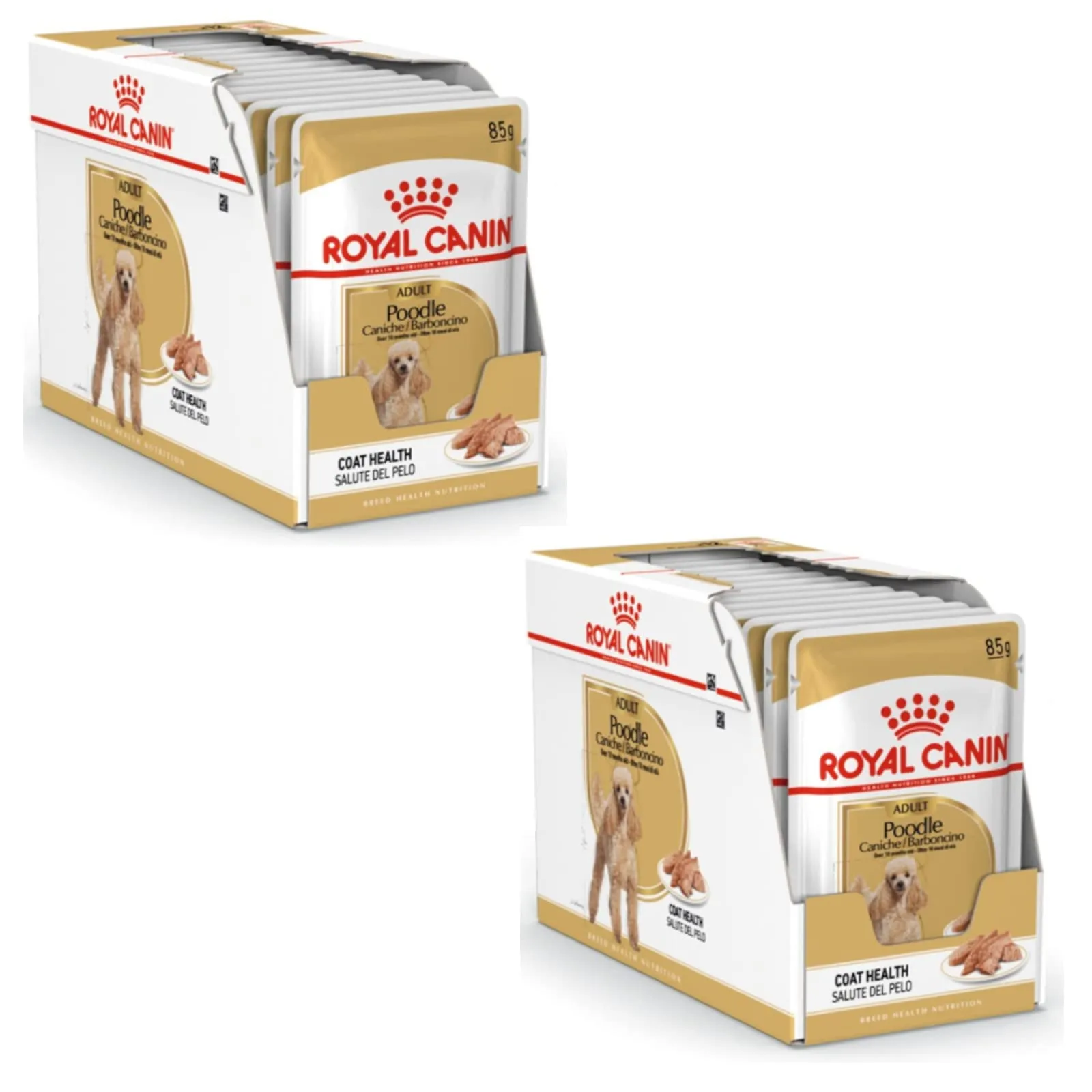 Royal Canin Poodle Adult | Confezione Doppia | 2 x 12 x 85 g | Alimento umido per barboncini adulti | Per sostenere il mantello | Nutrizione quotidiana ottimale | Dal 10° mese di vita - immagine 1