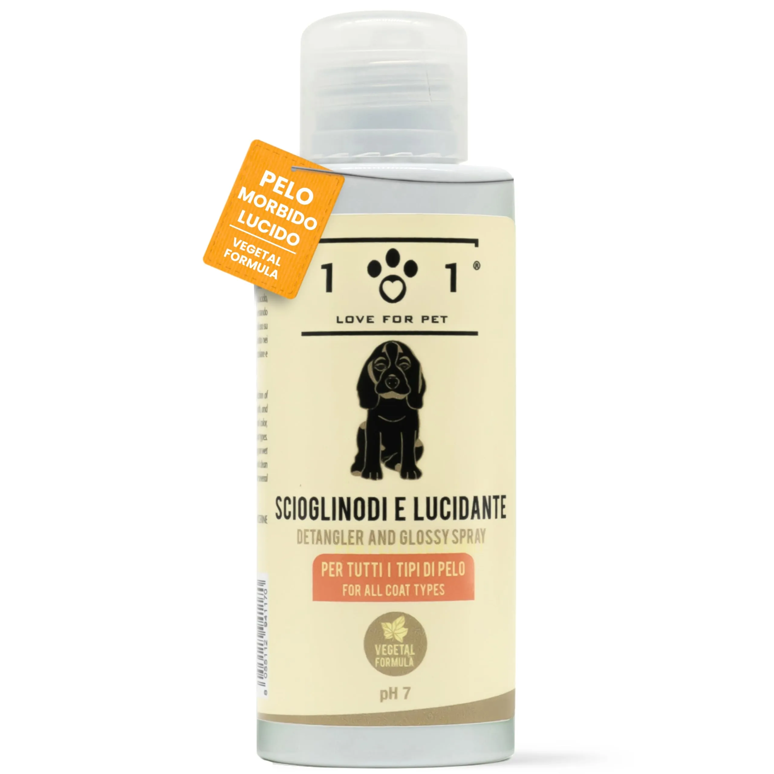 Linea 101, Spray Sciogli Nodi Pelo Cane Naturale per Tutti i Tipi di Pelo con Oli Vegetali, Mantello Morbido, Brillante e Sano, Districante Pelo Cane, 100ml, Made in Italy - immagine 1