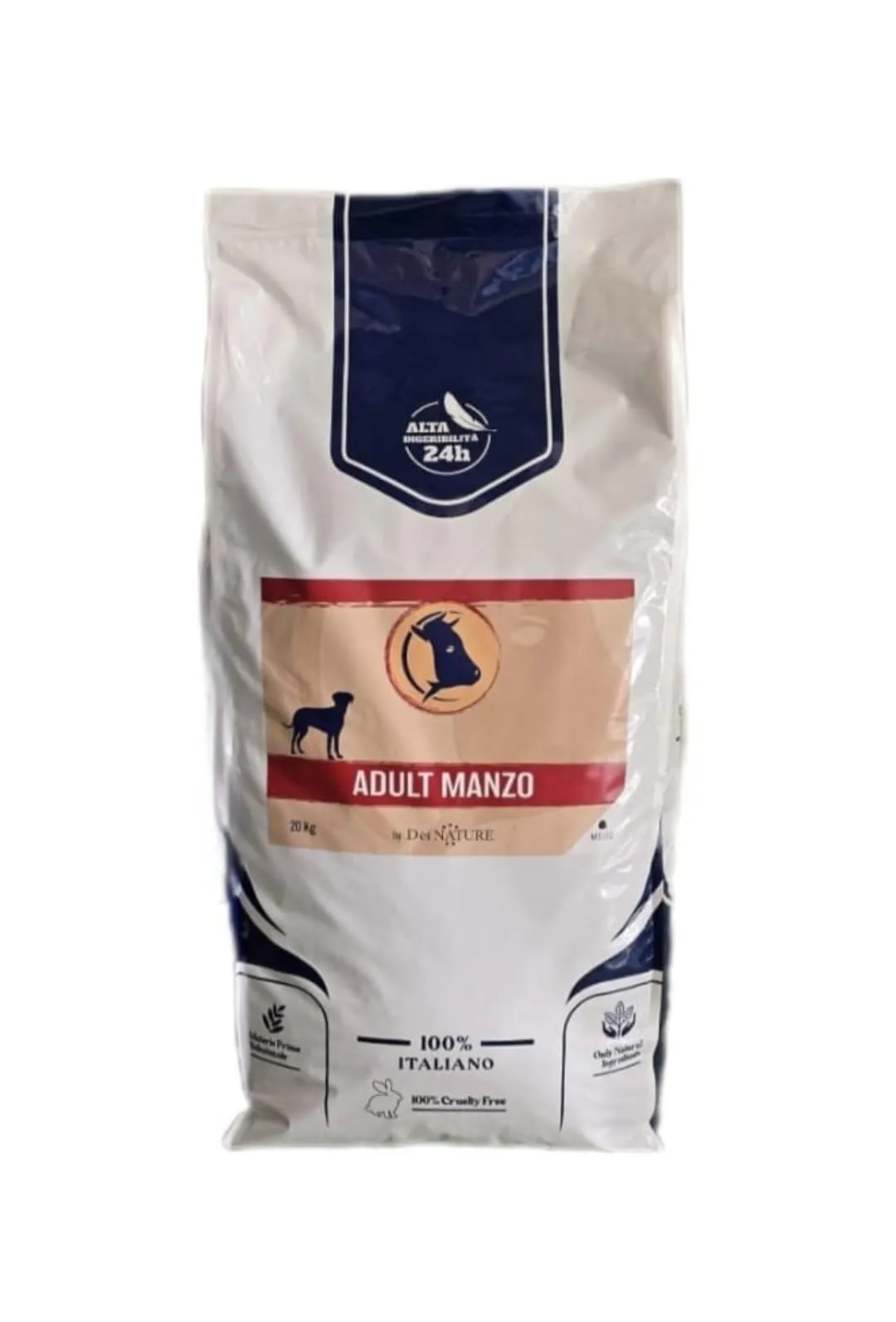 Dei NATURE Crocchette Cani 20 kg Manzo, offerta, alimento secco bilanciato per cani adulti di tutte le razze e taglie, Prodotto Made in Italy con ingredienti selezionati. Prima voce carni - immagine 1