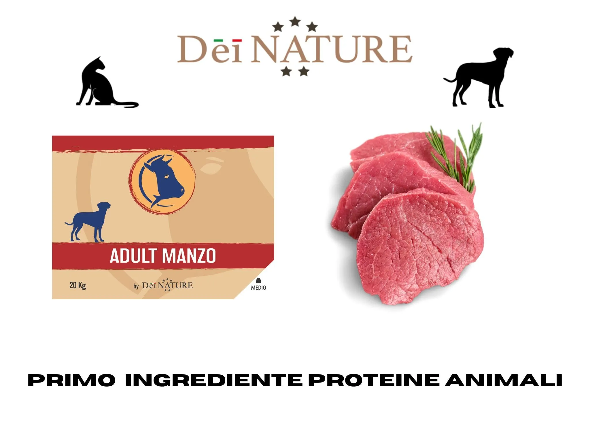 Dei NATURE Crocchette Cani 20 kg Manzo, offerta, alimento secco bilanciato per cani adulti di tutte le razze e taglie, Prodotto Made in Italy con ingredienti selezionati. Prima voce carni - immagine 5