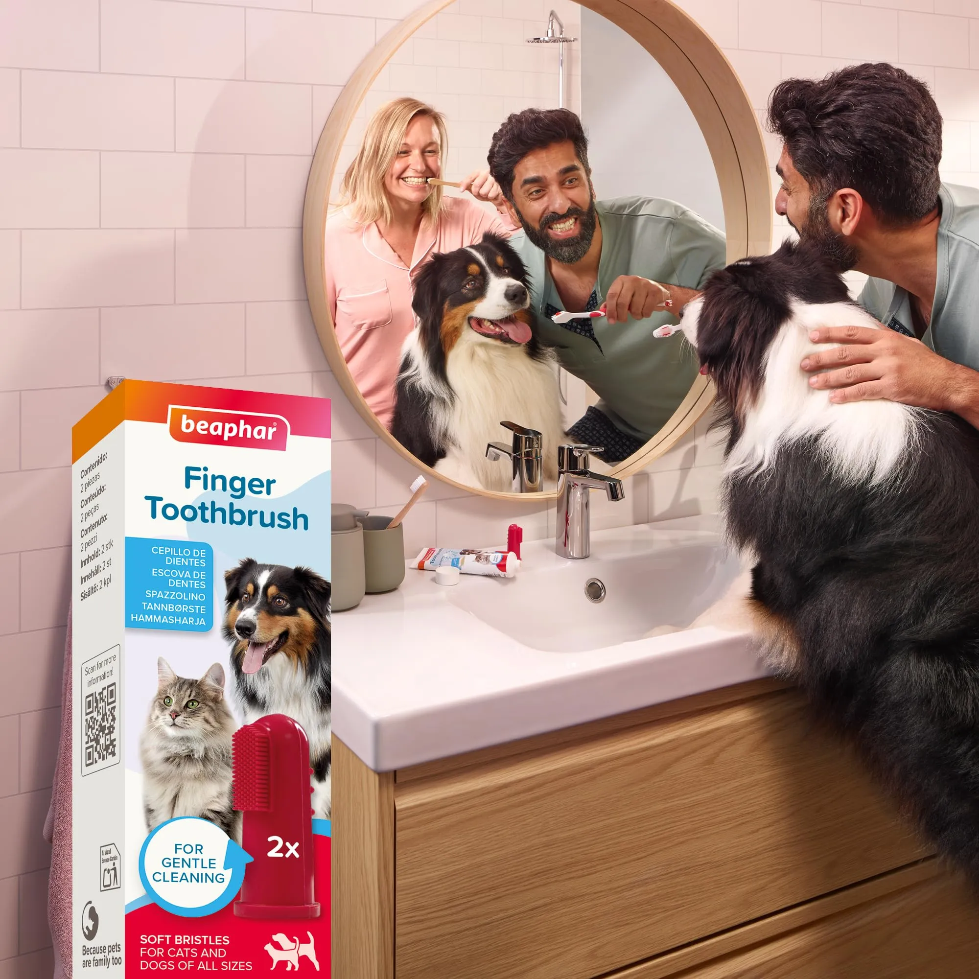 Beaphar, Spazzolino da Dito per Cani e Gatti, Prevenzione della Placca Dentale e dell'Alitosi, Elimina i Residui di Cibo e Riduce i Batteri, Setole Morbide, Facile da Usare - immagine 9