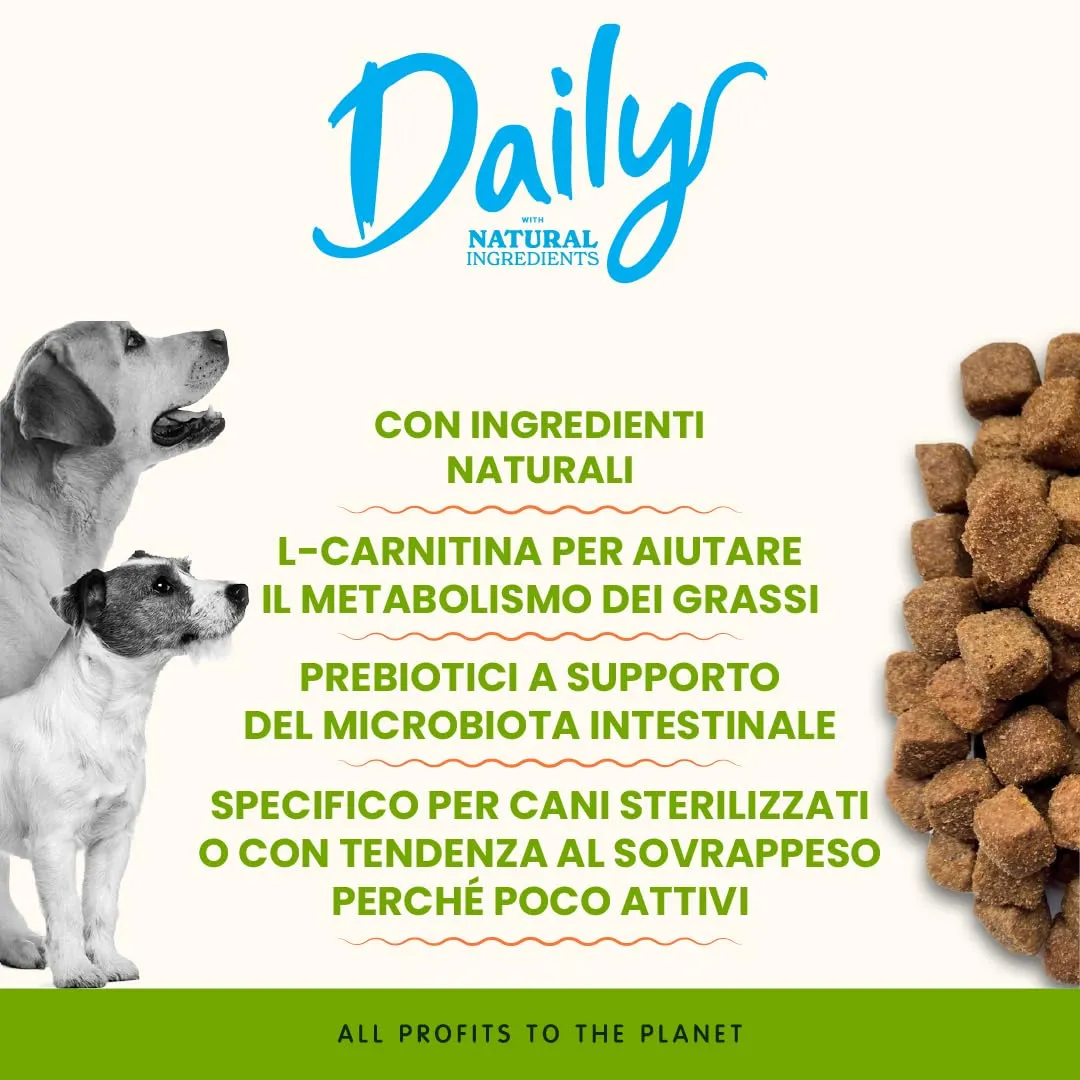 Almo Nature Daily - Crocchette per Cani Sterilizzati - Ideale per il Controllo del Peso - Gusto Maiale e Riso - Sacco da 12 kg - immagine 2