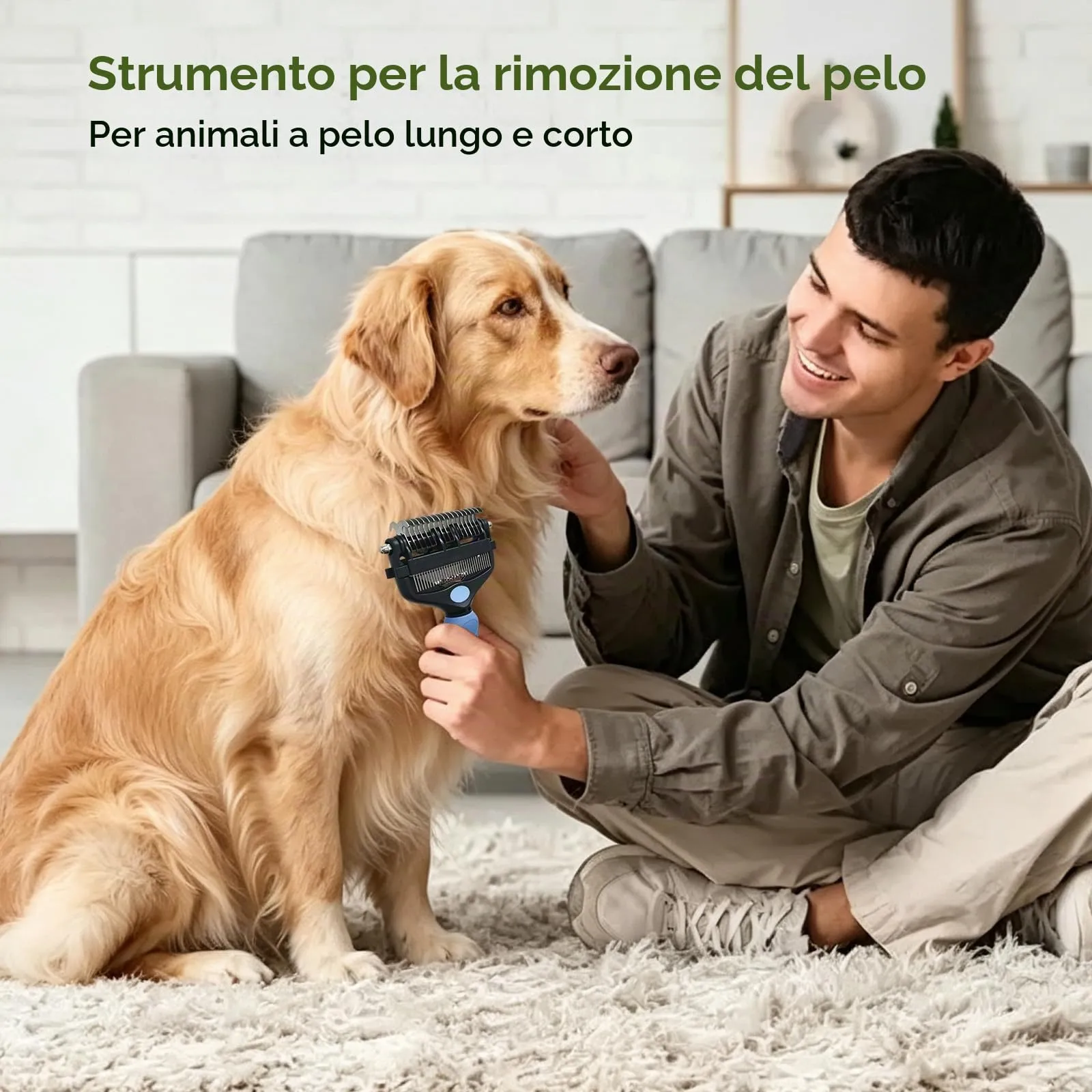 Spazzola per Cani & Pelo, Professionale Pettine Gatti per Pelo (blu) - immagine 7