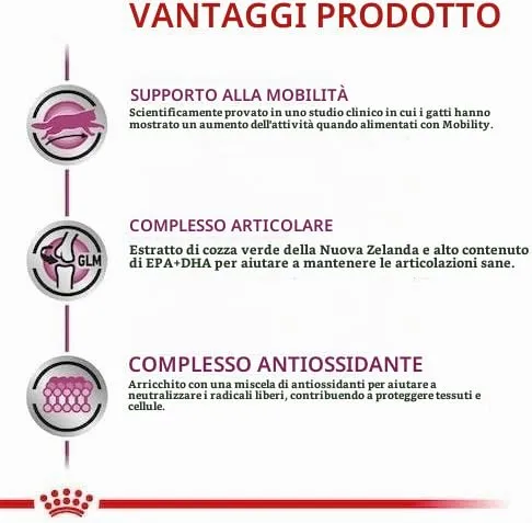 Royal Canin Veterinary Mobility | 2 kg | Cibo secco per gatti | Per favorire la mobilità | Complesso di nutrienti per le articolazioni | Con cozza dalle labbra verdi - immagine 7