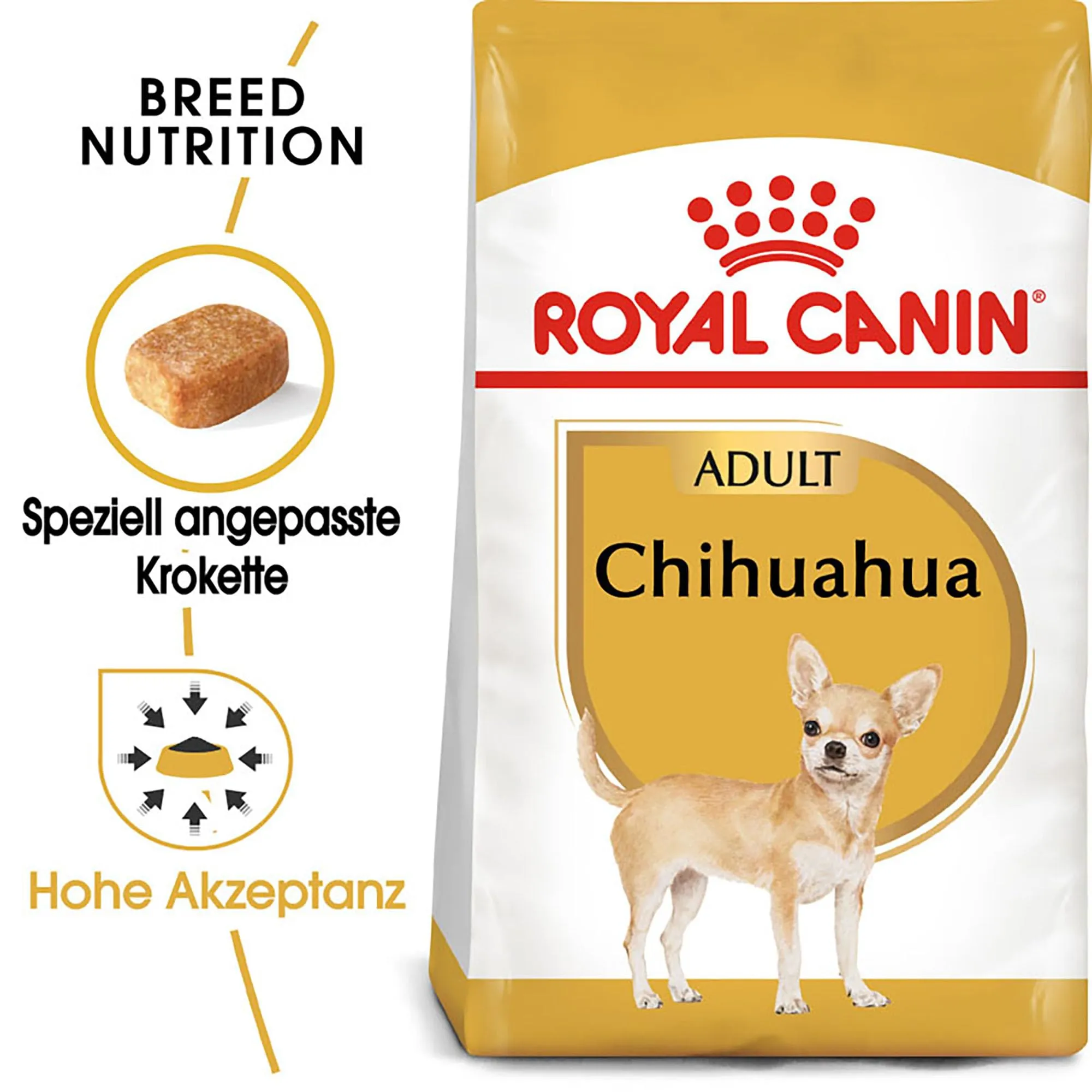 Royal Canin Chihuahua Adult | 3 kg | Alimento secco per chihuahua adulti | Per favorire la qualità delle feci e la salute dentale | Alta accettazione - immagine 2