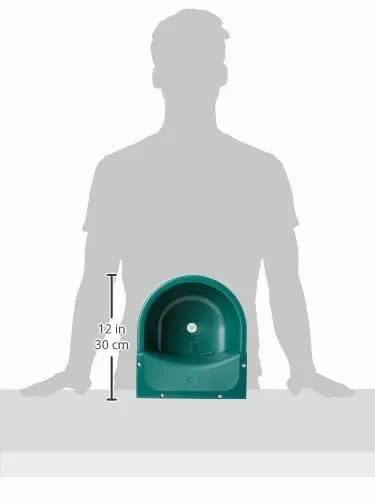 Kerbl Abbeveratoio a galleggiante verde in plastica, abbeveratoio, 3 l, verde, 25,5 x 29 x 14,5 cm, possibilità di collegamento da sinistra o destra, 6,5 l/min a 3 bar - immagine 2