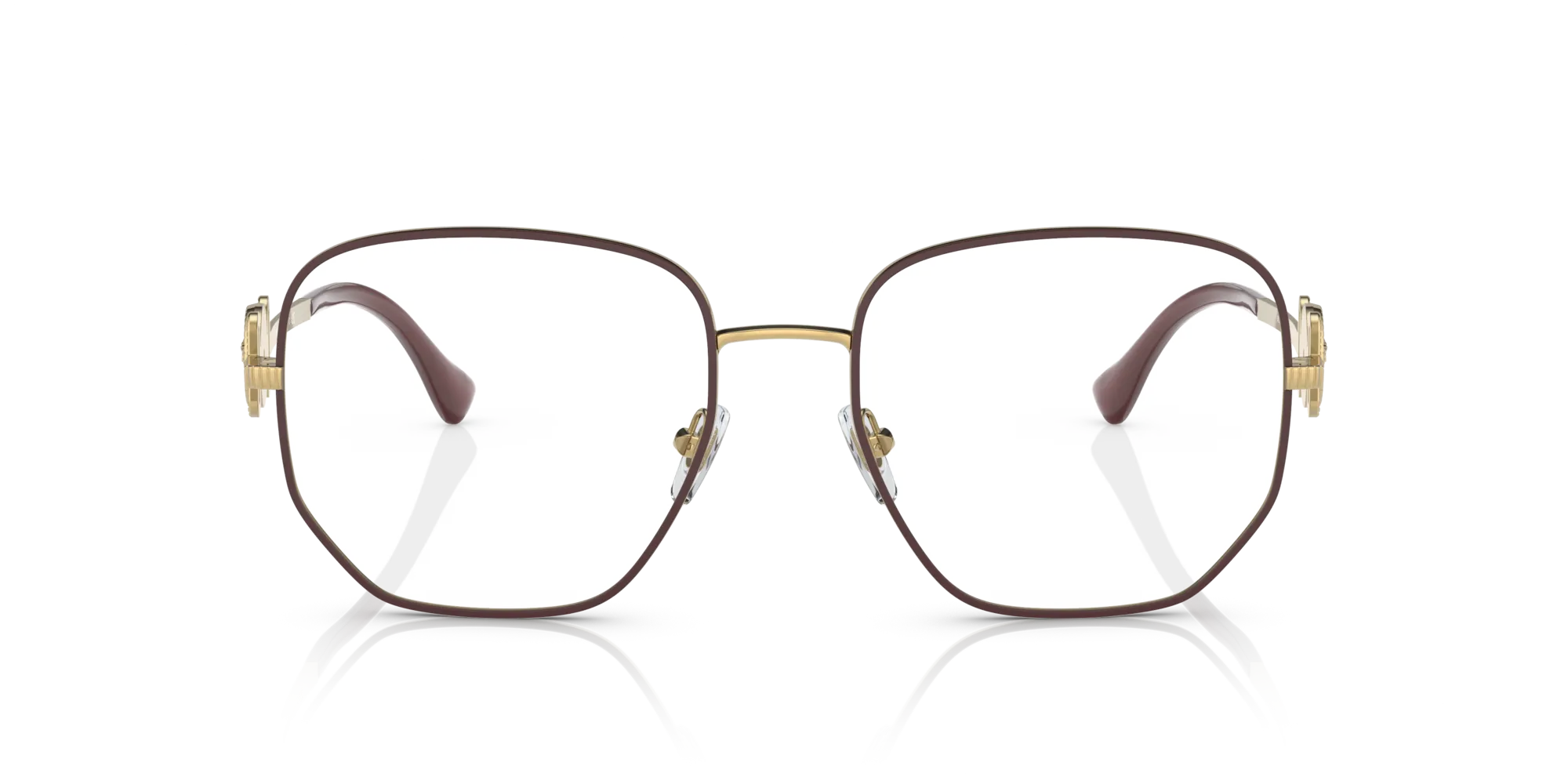 Versace VE1283 1480 Montature da vista Metallo Rosso Trasparente Geometrica Normale - immagine 3