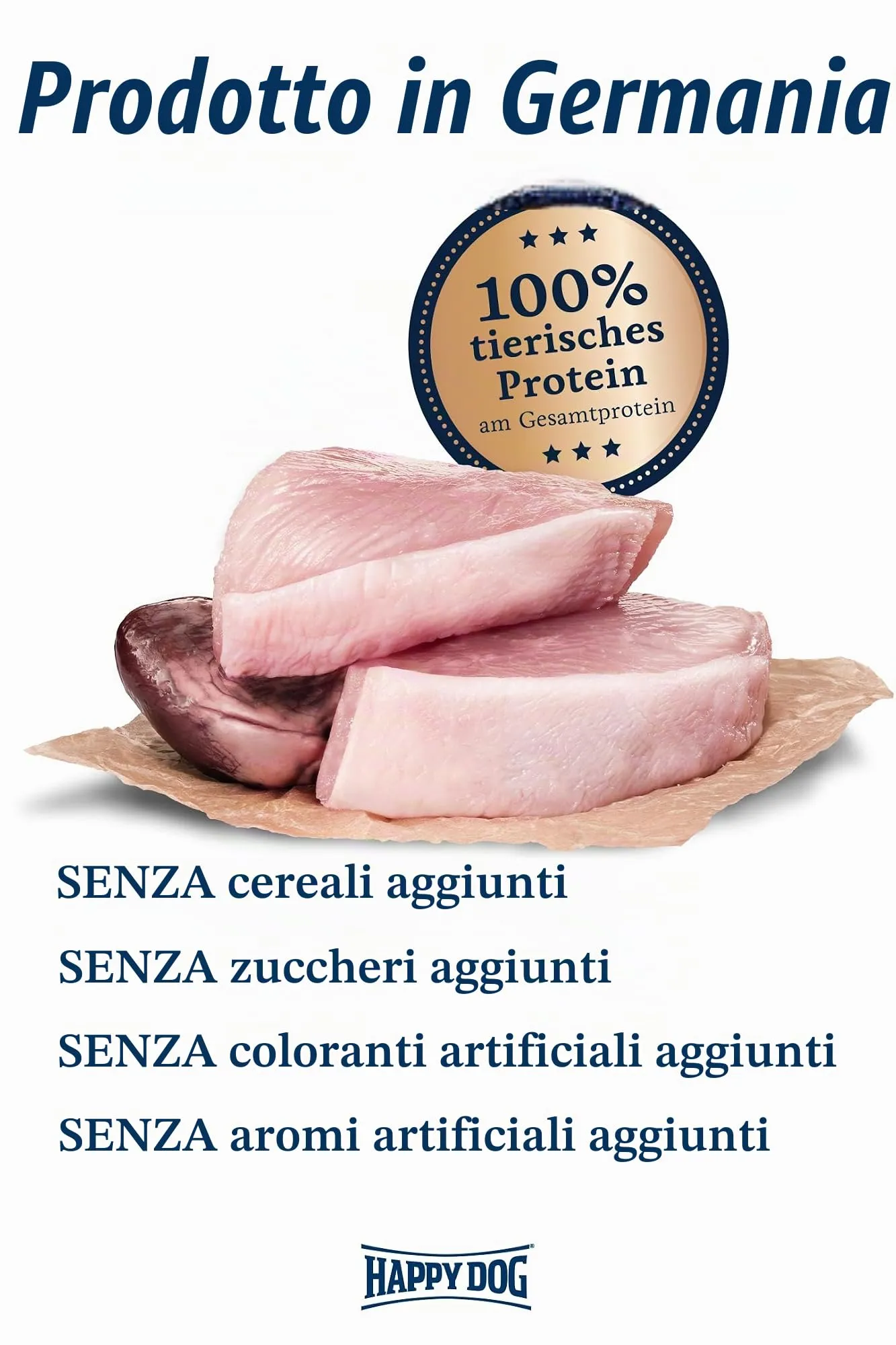 Happy Dog Carne in scatola di tacchino Pur, 800 g, confezione da 6 (6 x 800 g) - immagine 2