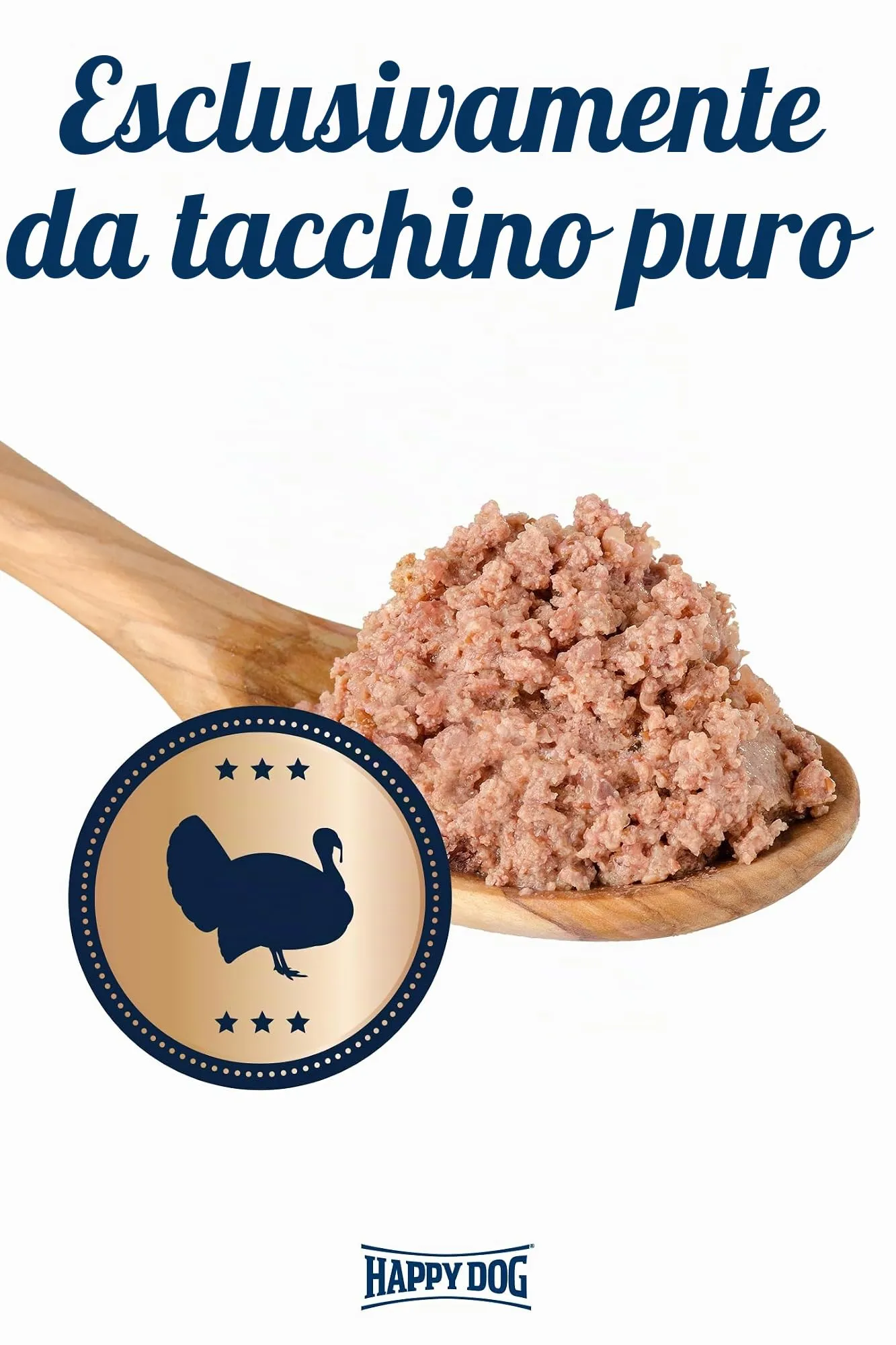Happy Dog Carne in scatola di tacchino Pur, 800 g, confezione da 6 (6 x 800 g) - immagine 3